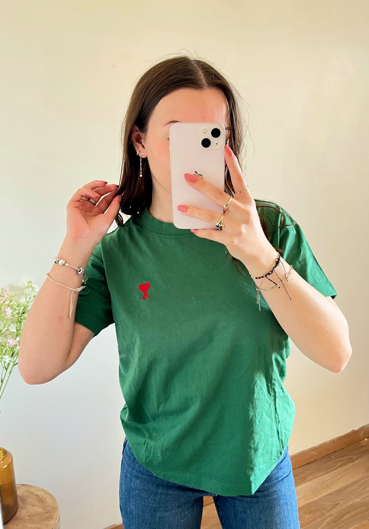 T-shirt vert Ami Paris - S