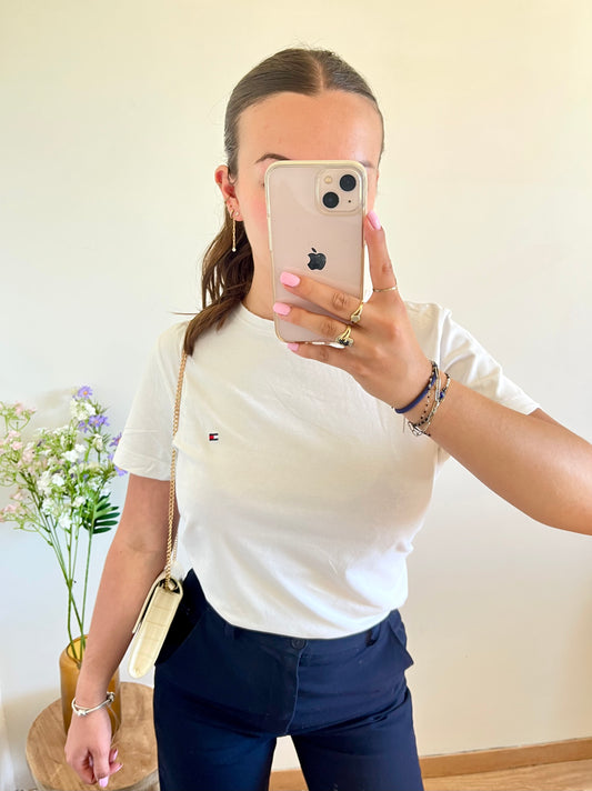 T-shirt col rond blanc Tommy Hilfiger - XS