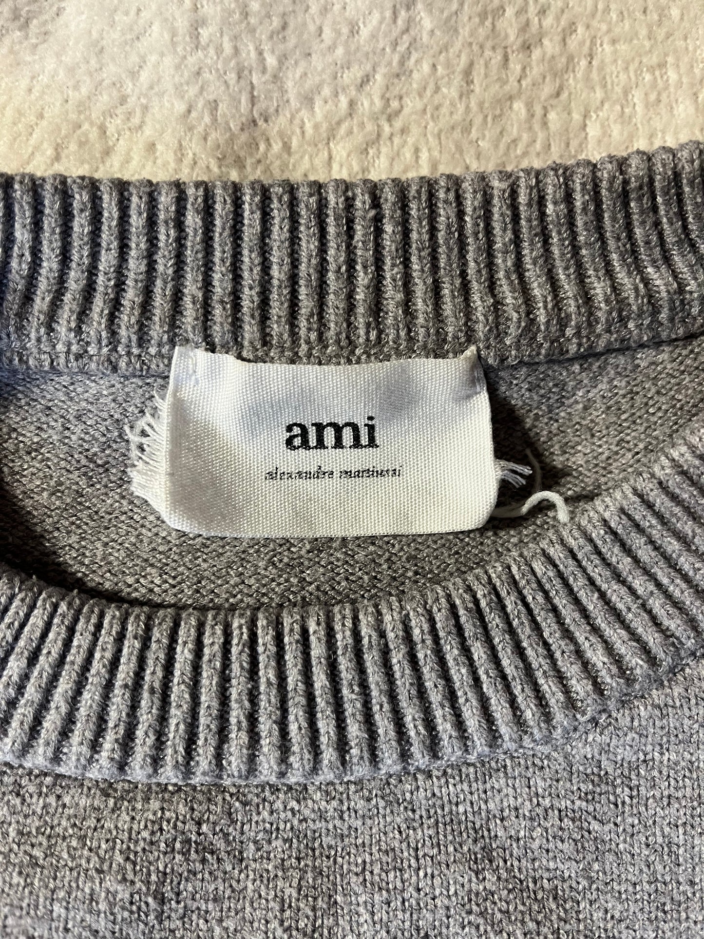 Pull en laine gris Ami Paris -