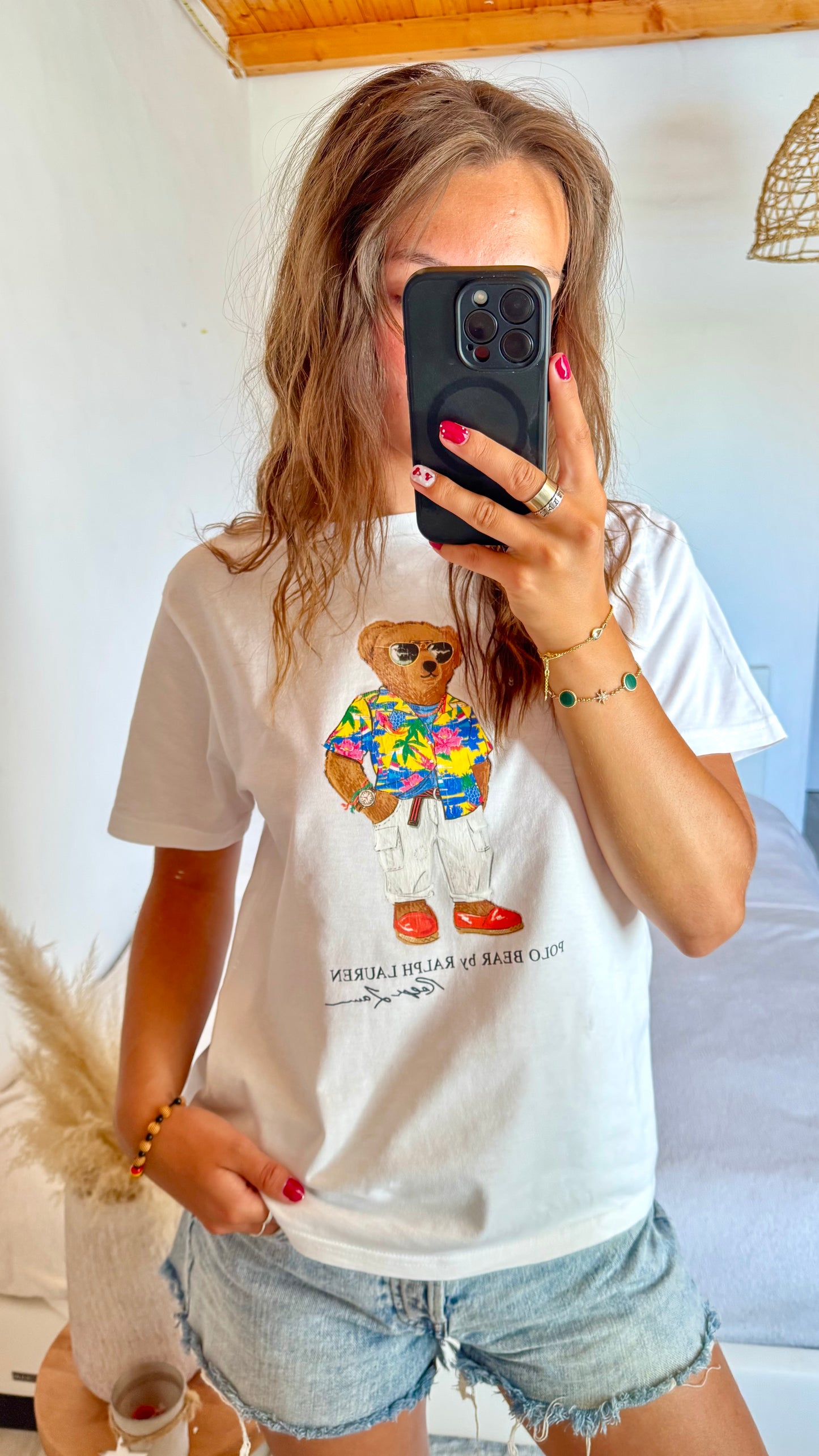 T-shirt nounours blanc Ralph Lauren - S