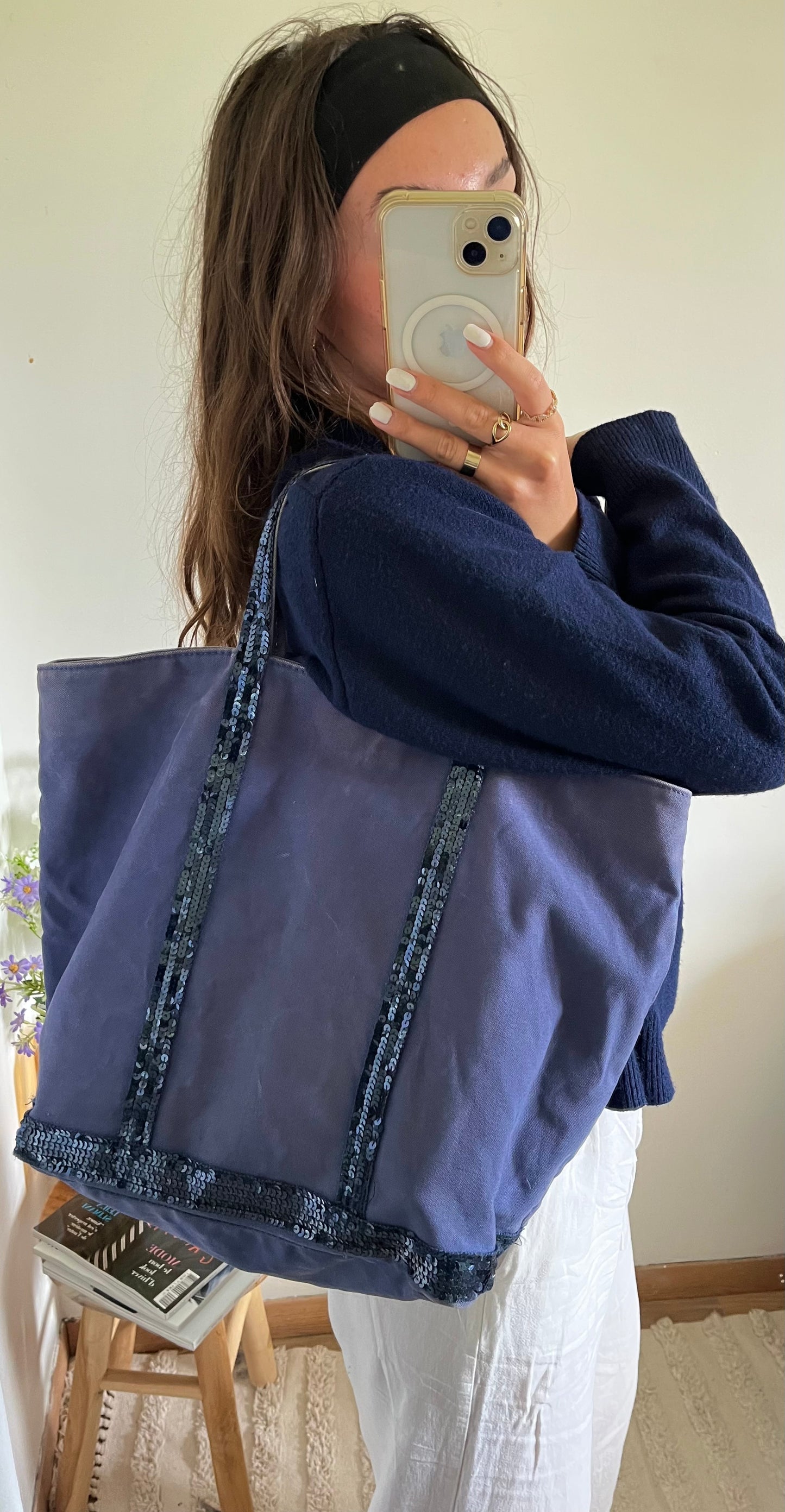 Sac cabas bleu marine Vanessa Bruno