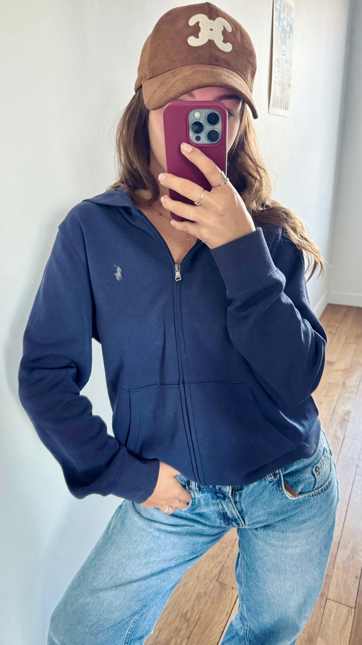 Veste a capuche bleu marine Ralph Lauren - S