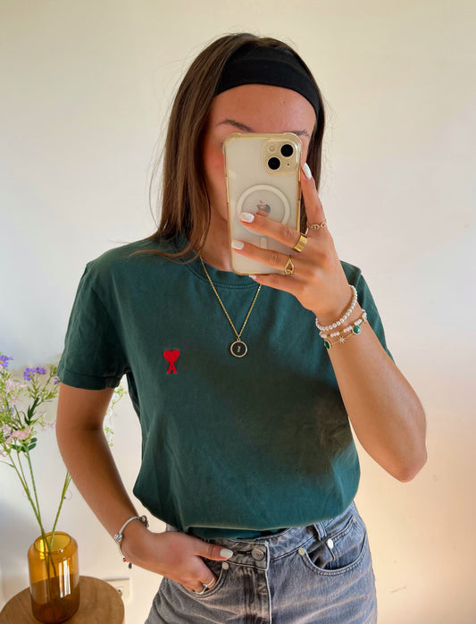 T-shirt vert sapin Ami Paris - S