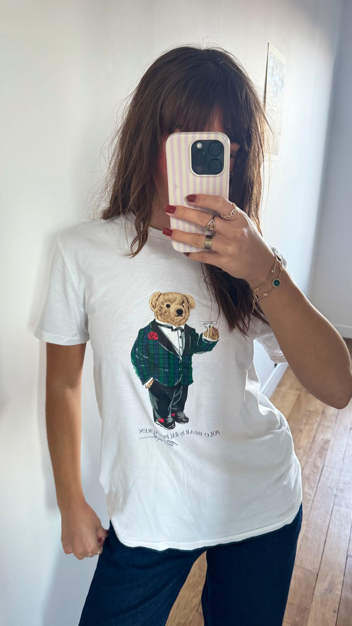 T-shirt blanc nounours Ralph Lauren - S homme / S-M femme