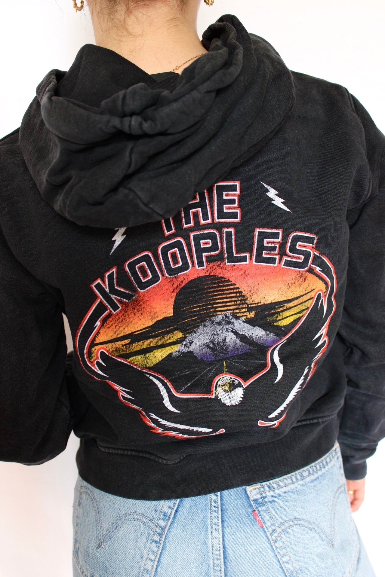 Sweat à capuche noir The Kooples - S et M
