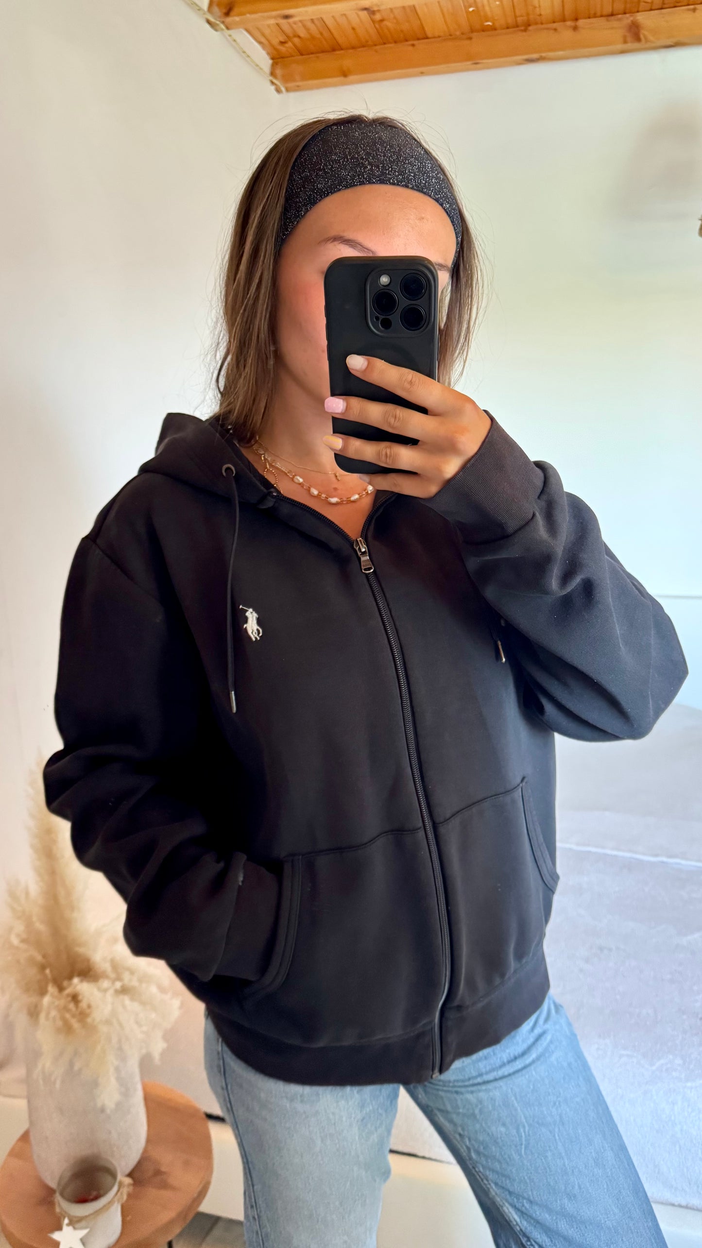 Veste à capuche noire Ralph Lauren - M unisex