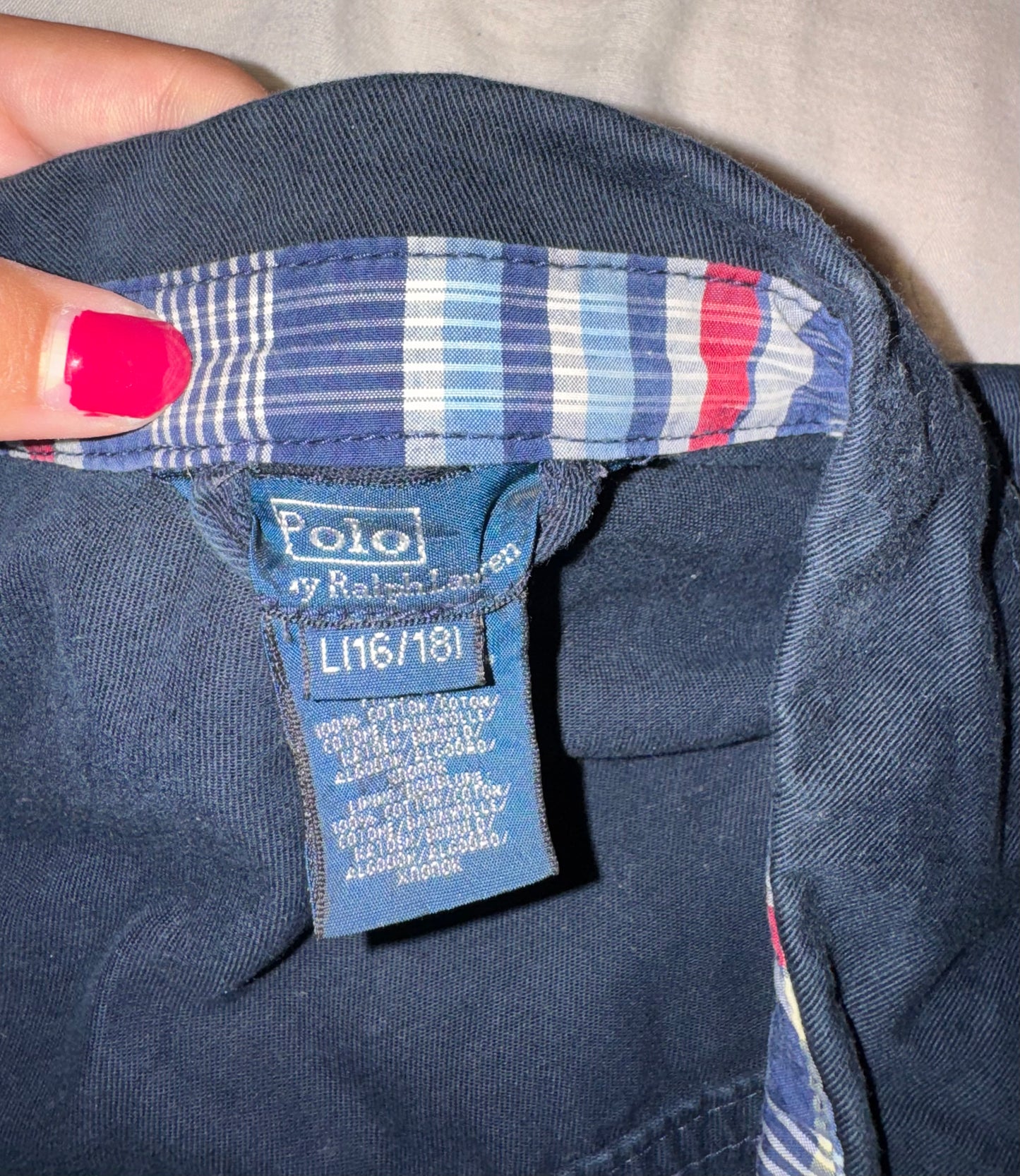 Veste toile de coton bleu marine Ralph Lauren - M
