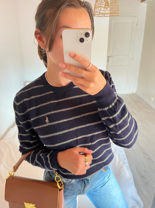 Pull en laine rayée Ralph Lauren - S homme - M femme