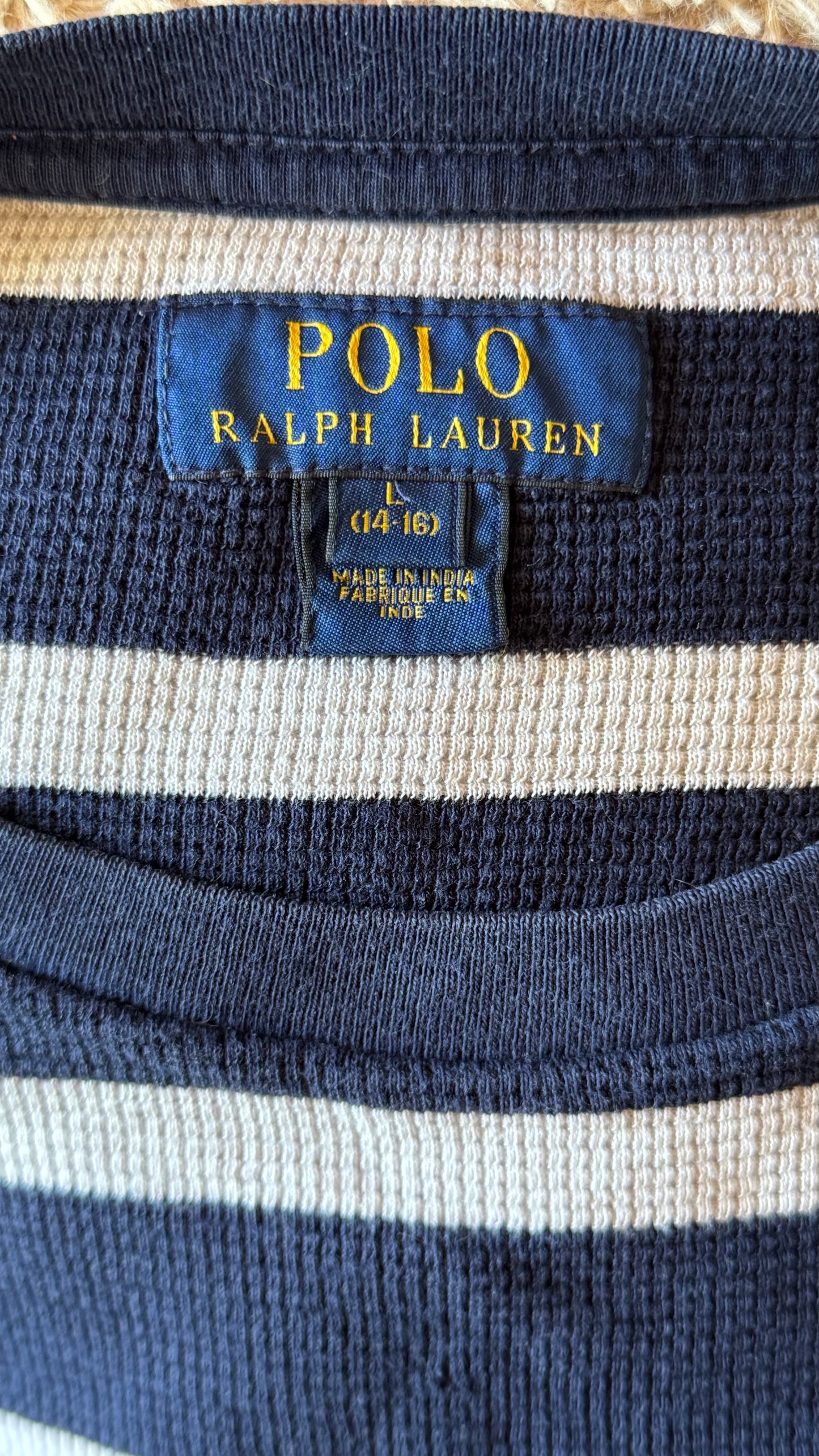 Pull col rond marinière Ralph Lauren - XS/S