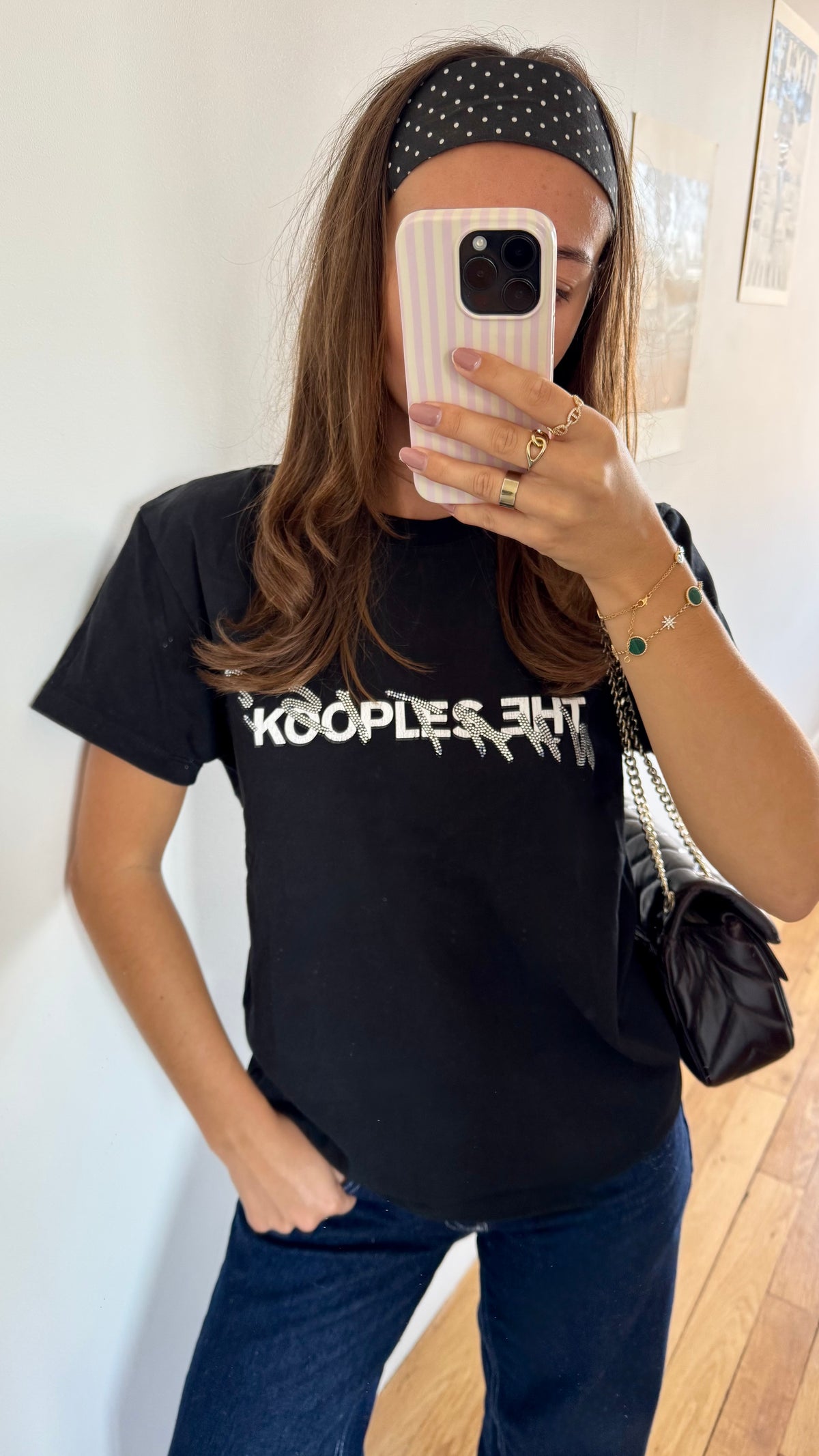T-shirt à paillettes The Kooples - S