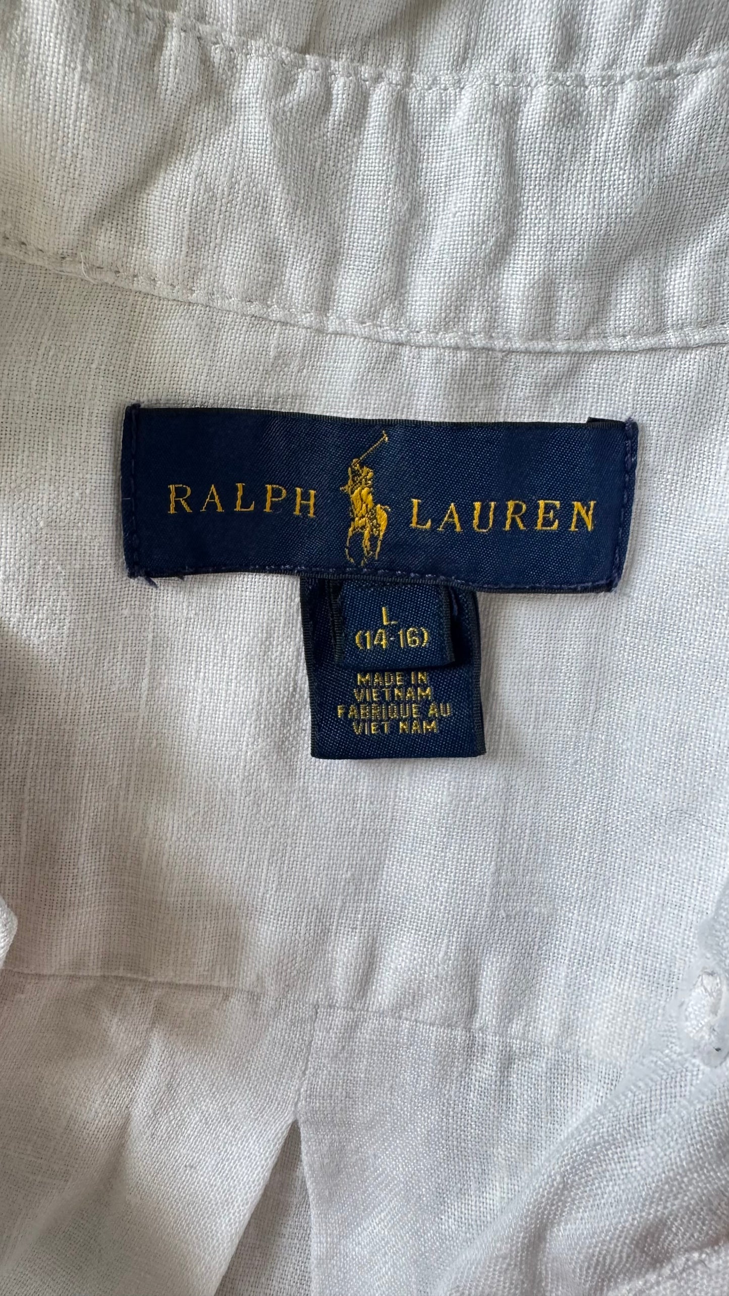 Chemise blanche en lin Ralph Lauren - S