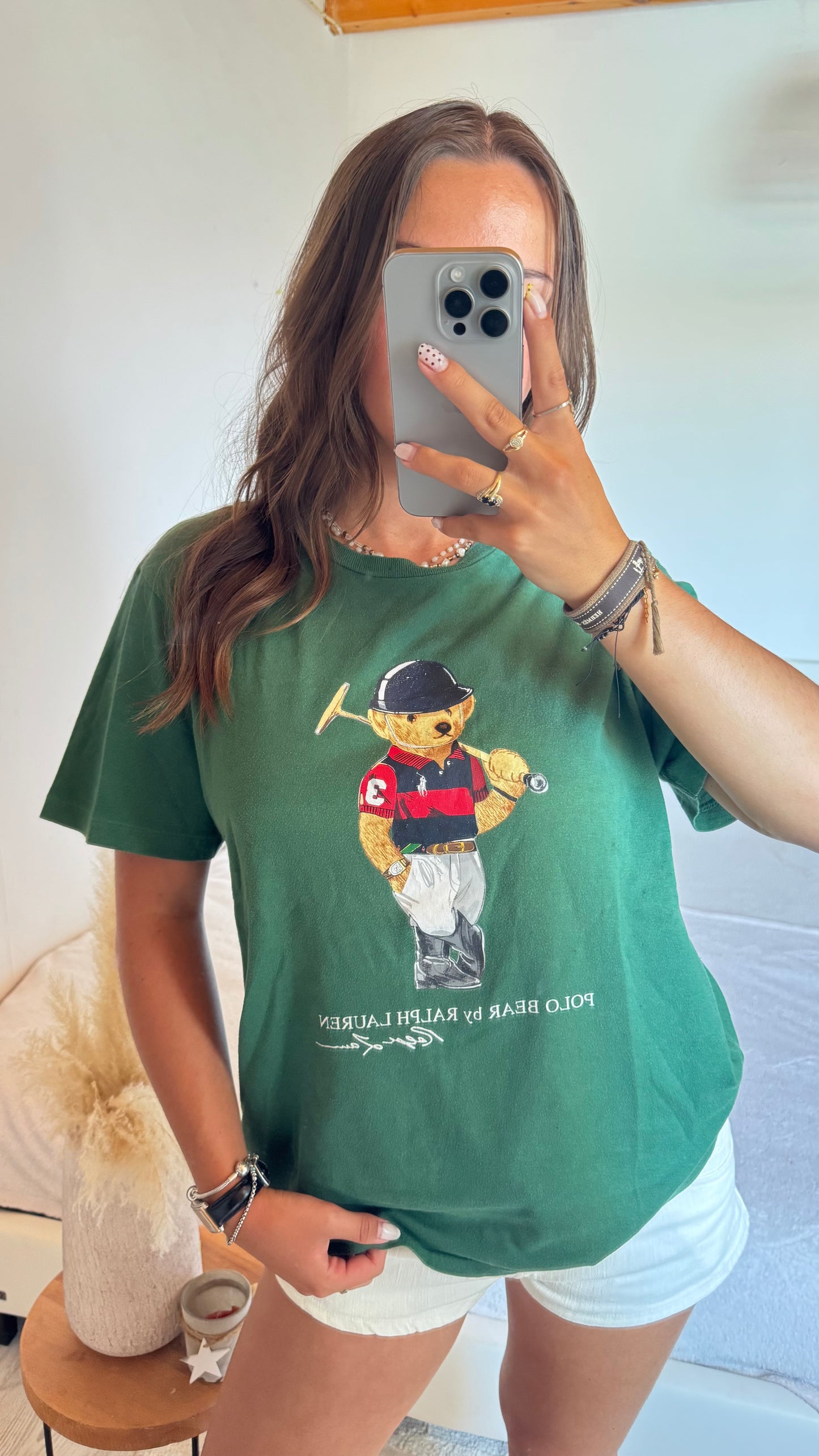 T-shirt vert nounours Ralph Lauren - S