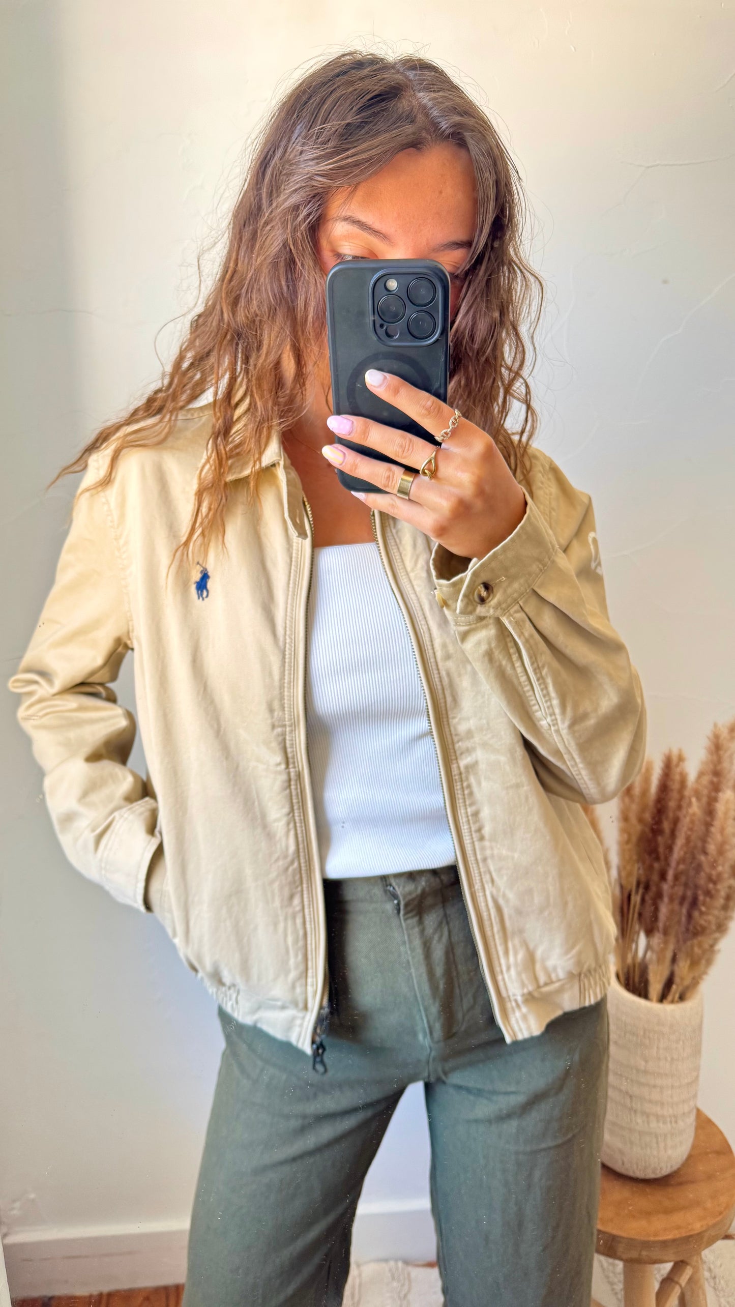 Veste en toile de coton beige Ralph Lauren - S