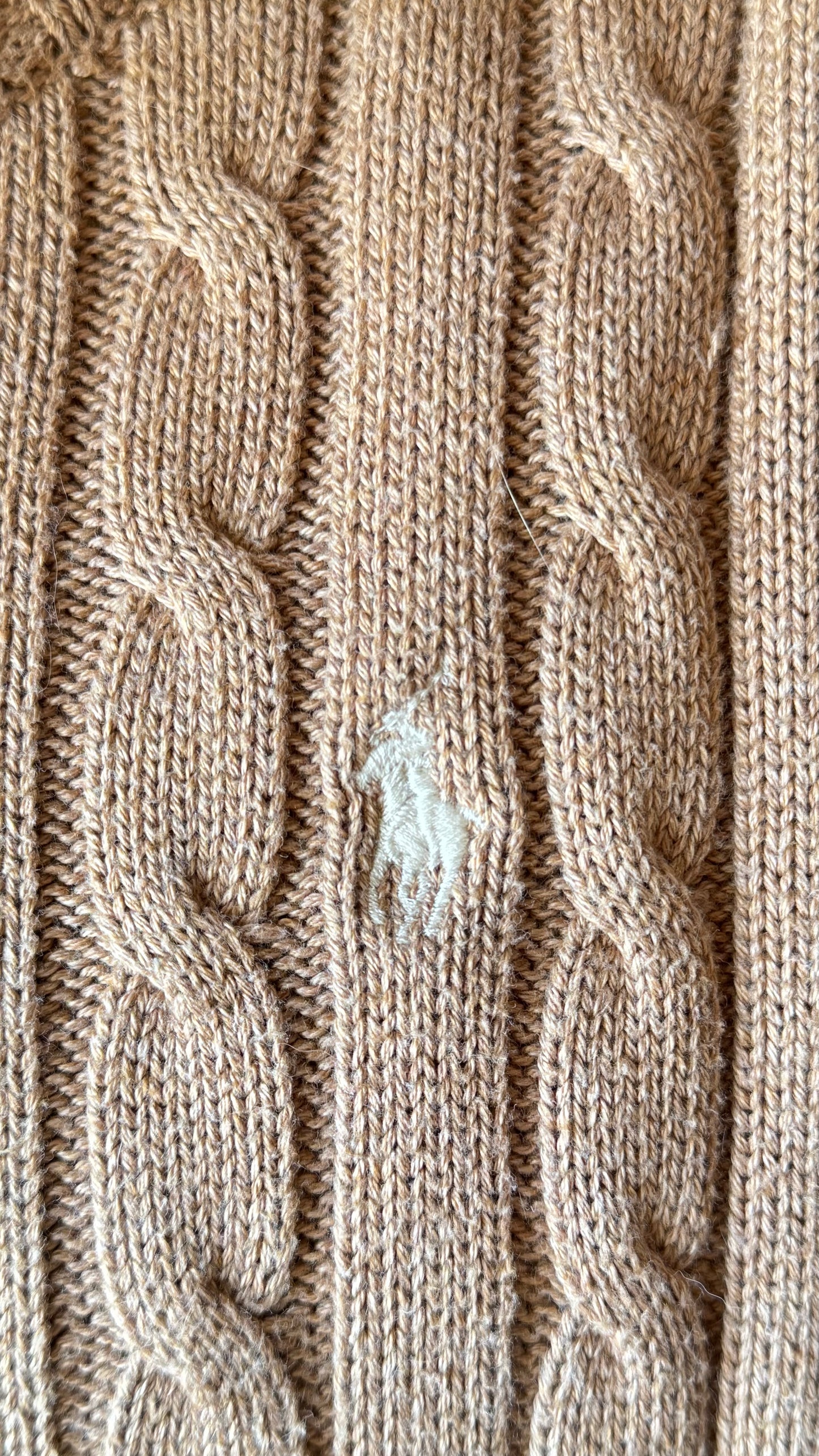Pull torsadé beige Ralph Lauren - M