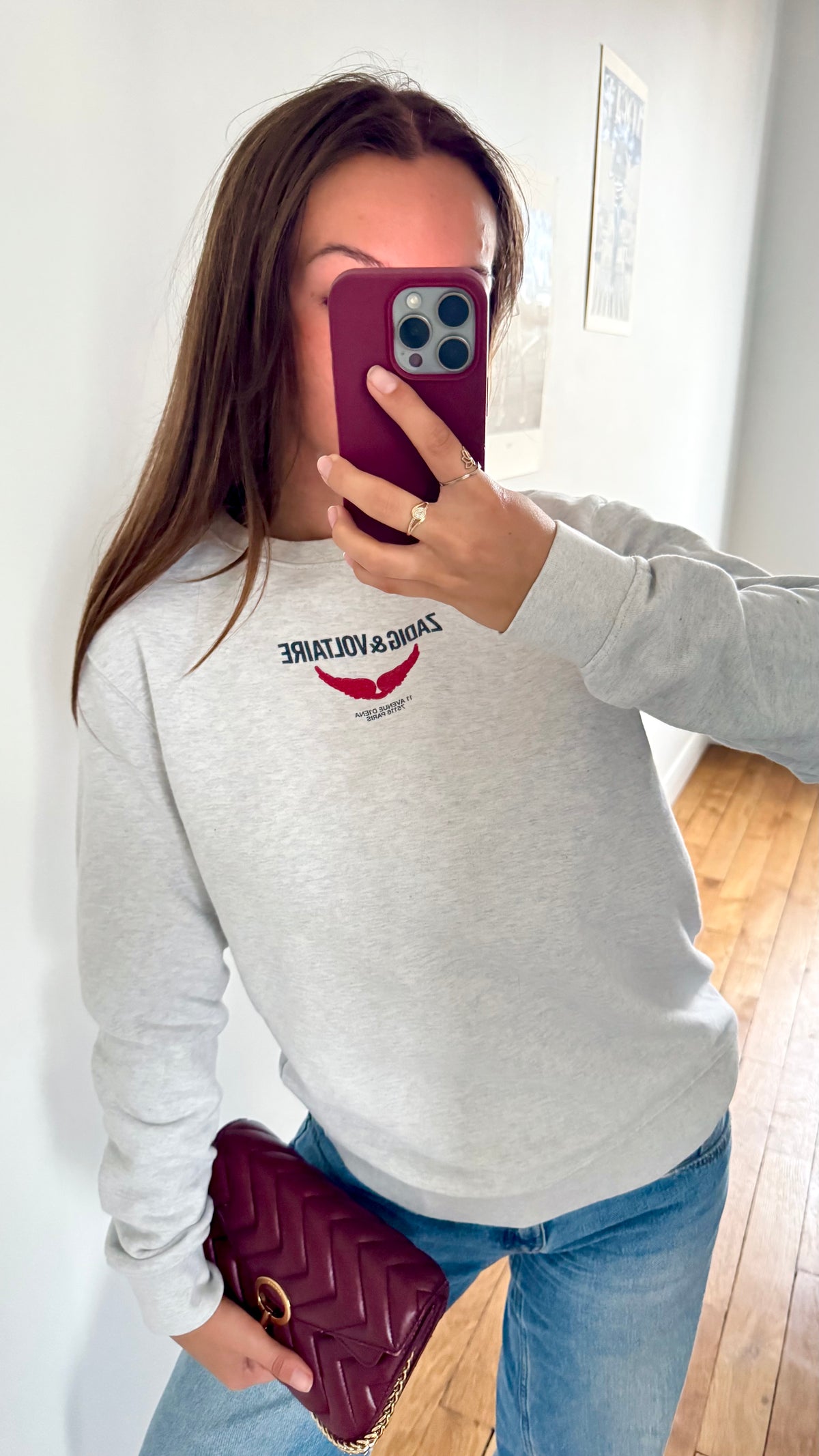 Pull gris ailes Zadig & Voltaire - S
