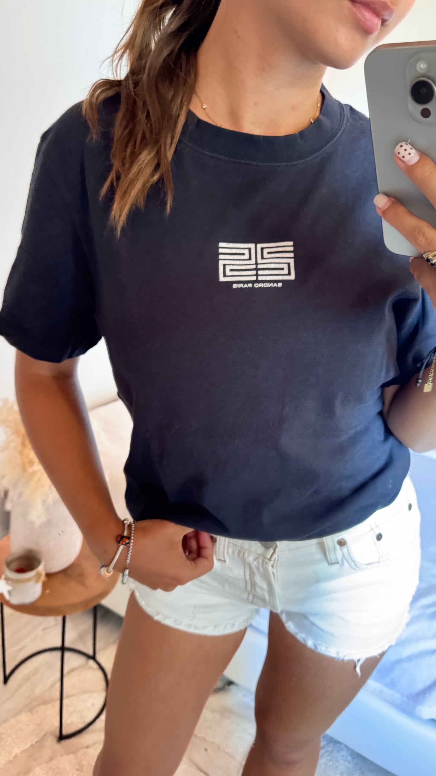 T-shirt noir Sandro - M