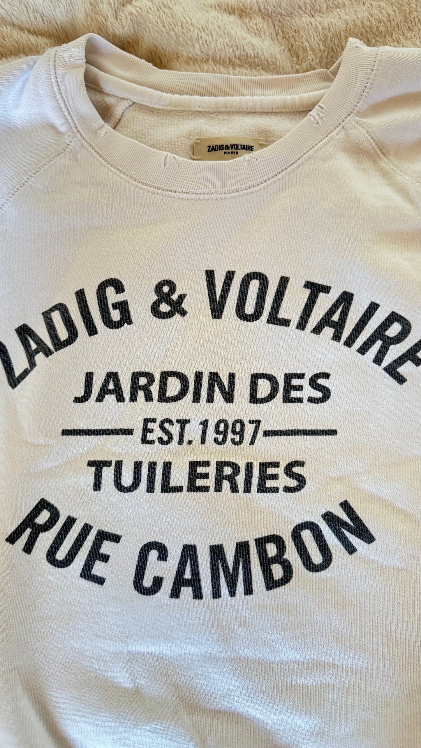 Sweat col rond blanc Zadig & Voltaire - S
