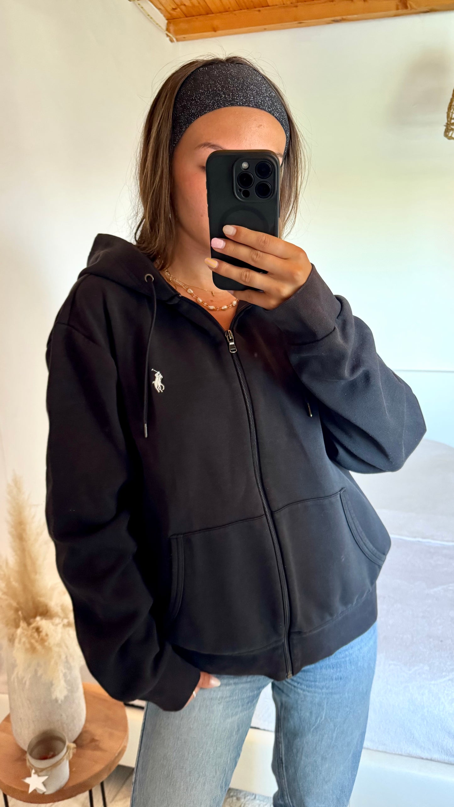 Veste à capuche noire Ralph Lauren - M unisex