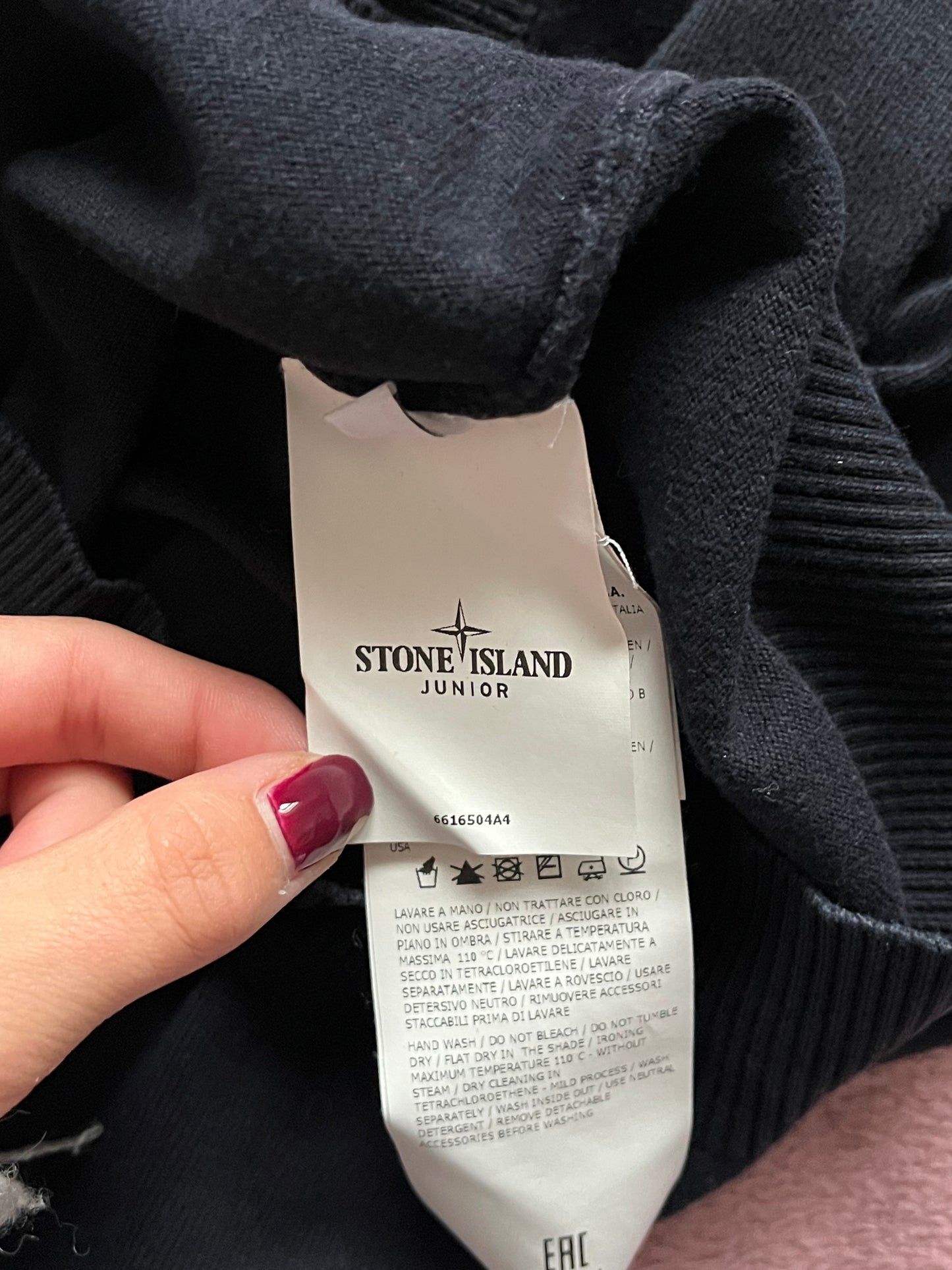 Pull noir Stone Island - M