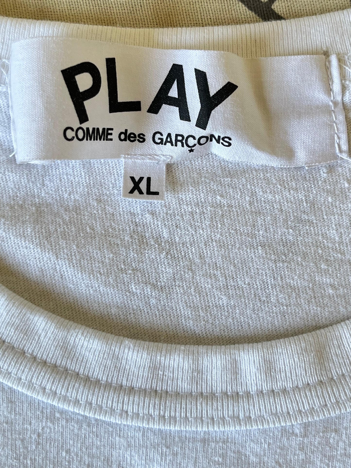 T-shirt blanc double cœur Comme Des Garçons - L/XL