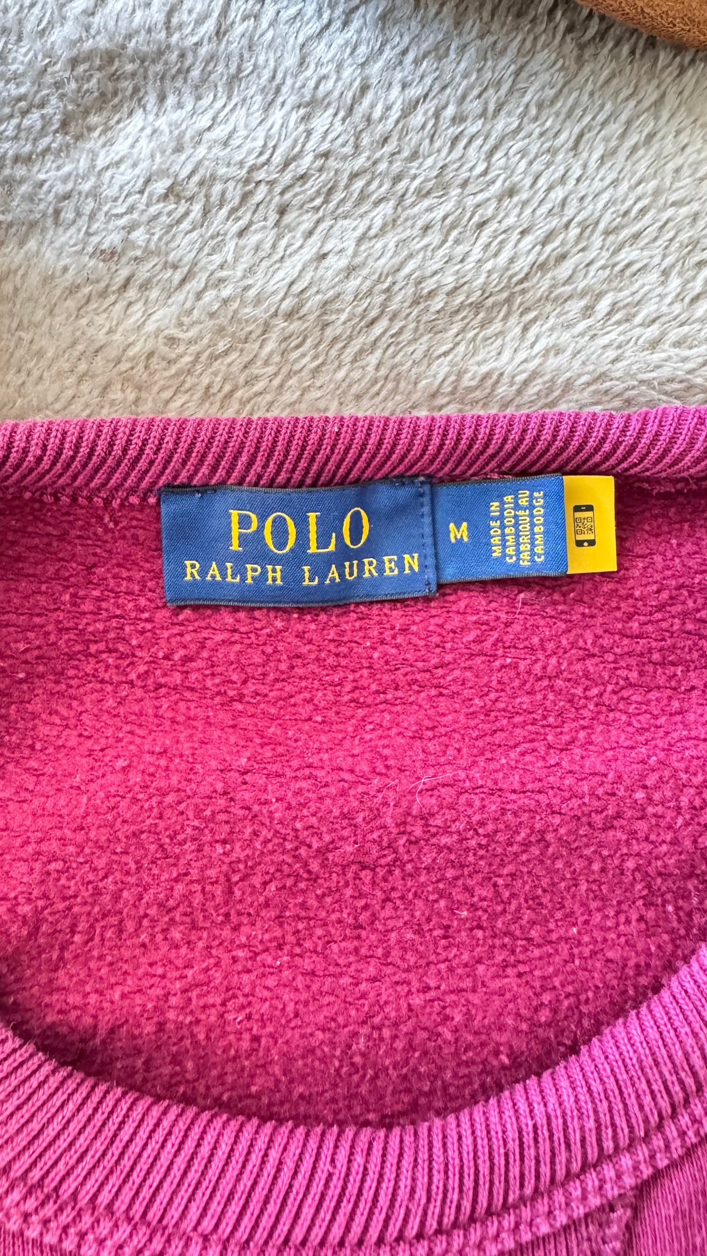Sweat col rond prune Ralph Lauren - M
