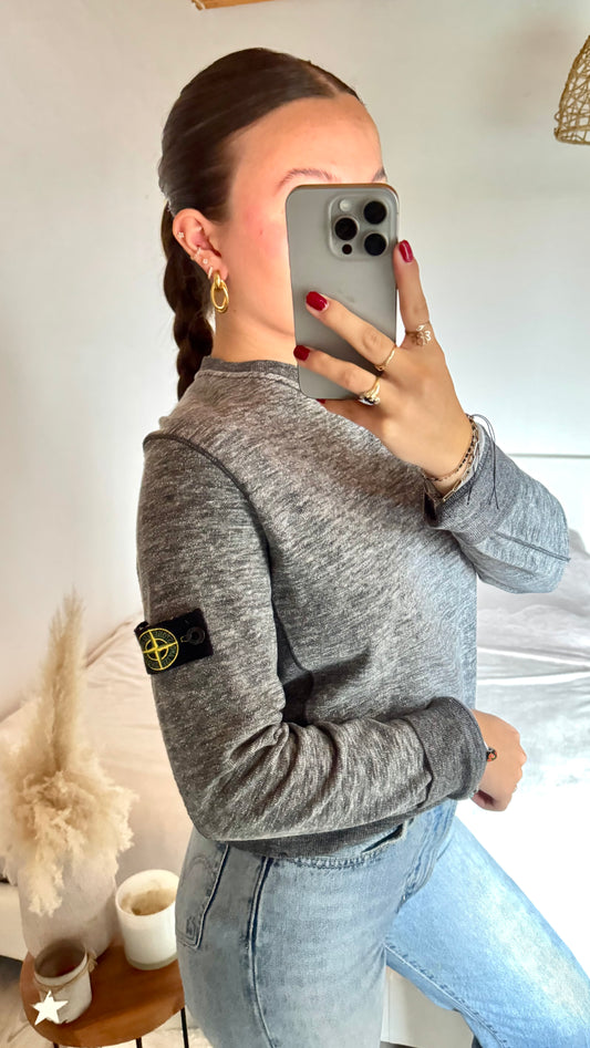 Pull gris chiné Stone Island - S