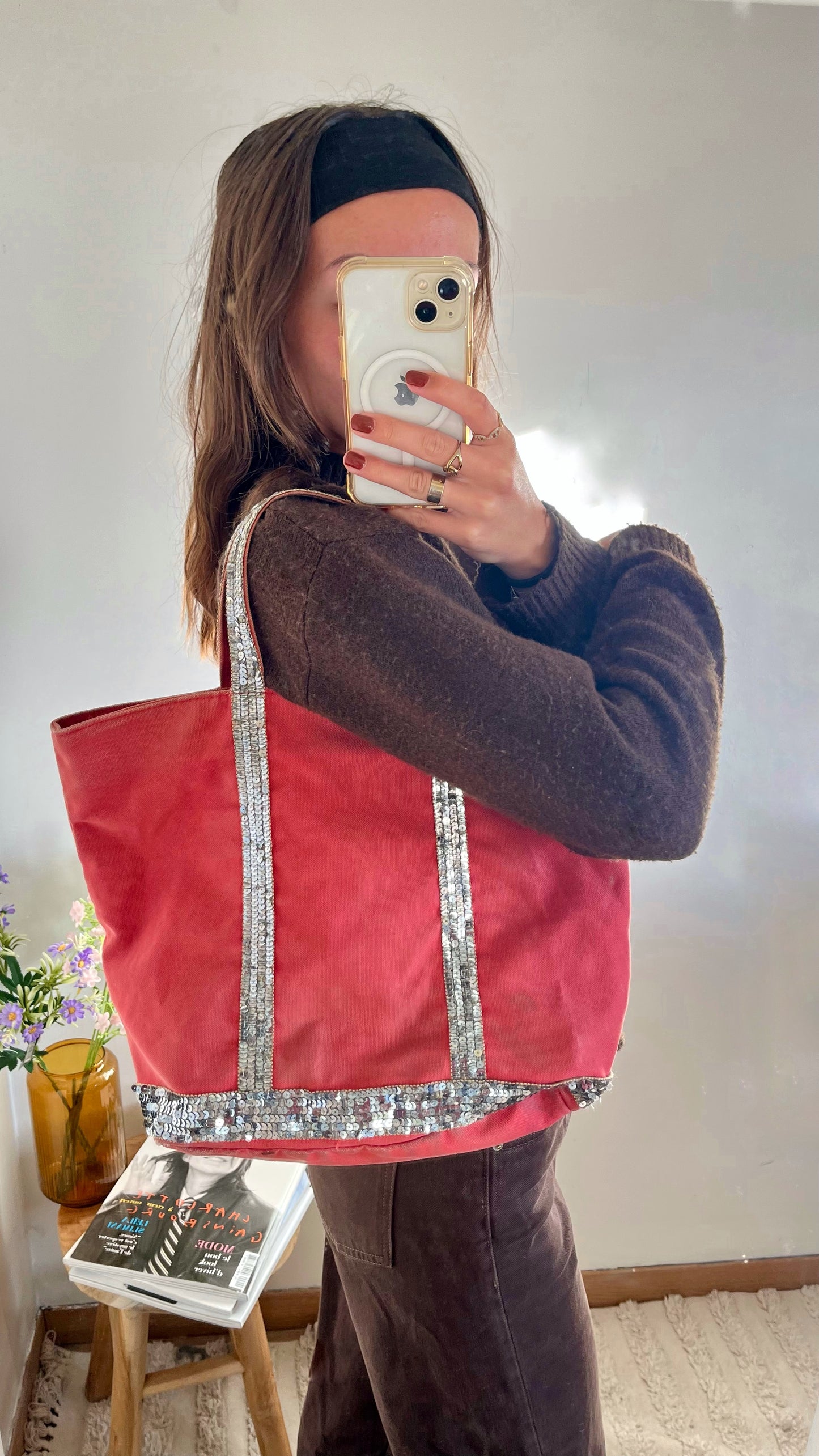 Sac cabas rose rouge Vanessa Bruno