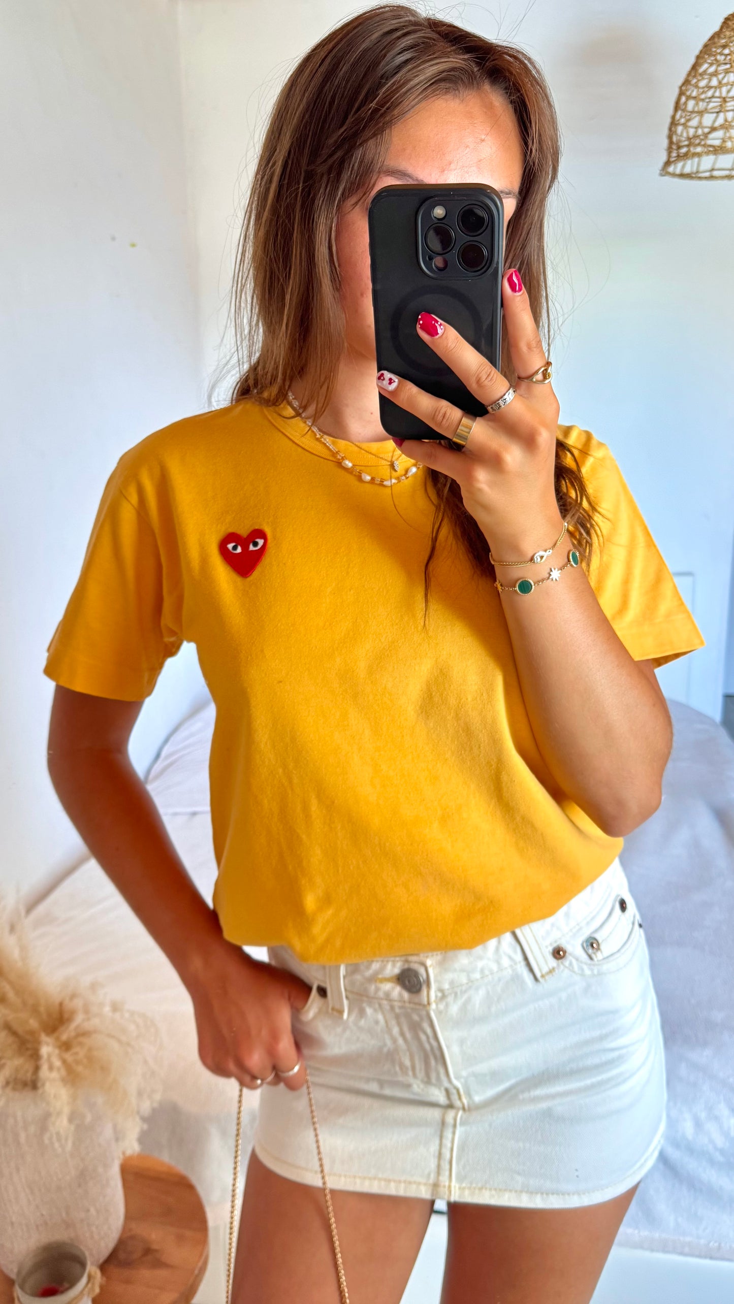 T-shirt jaune Comme des garçons - S