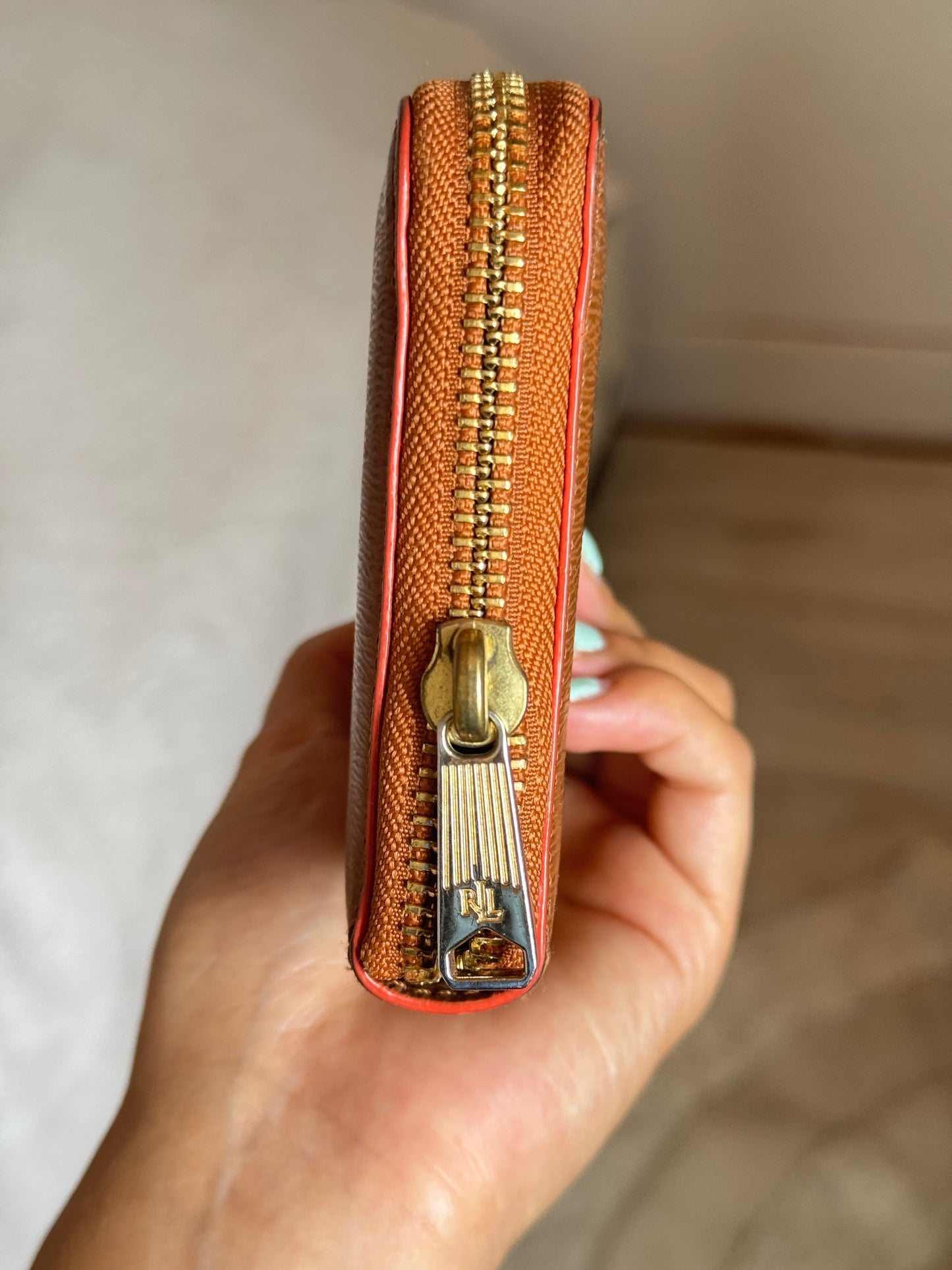 Porte-monnaie marron Ralph Lauren