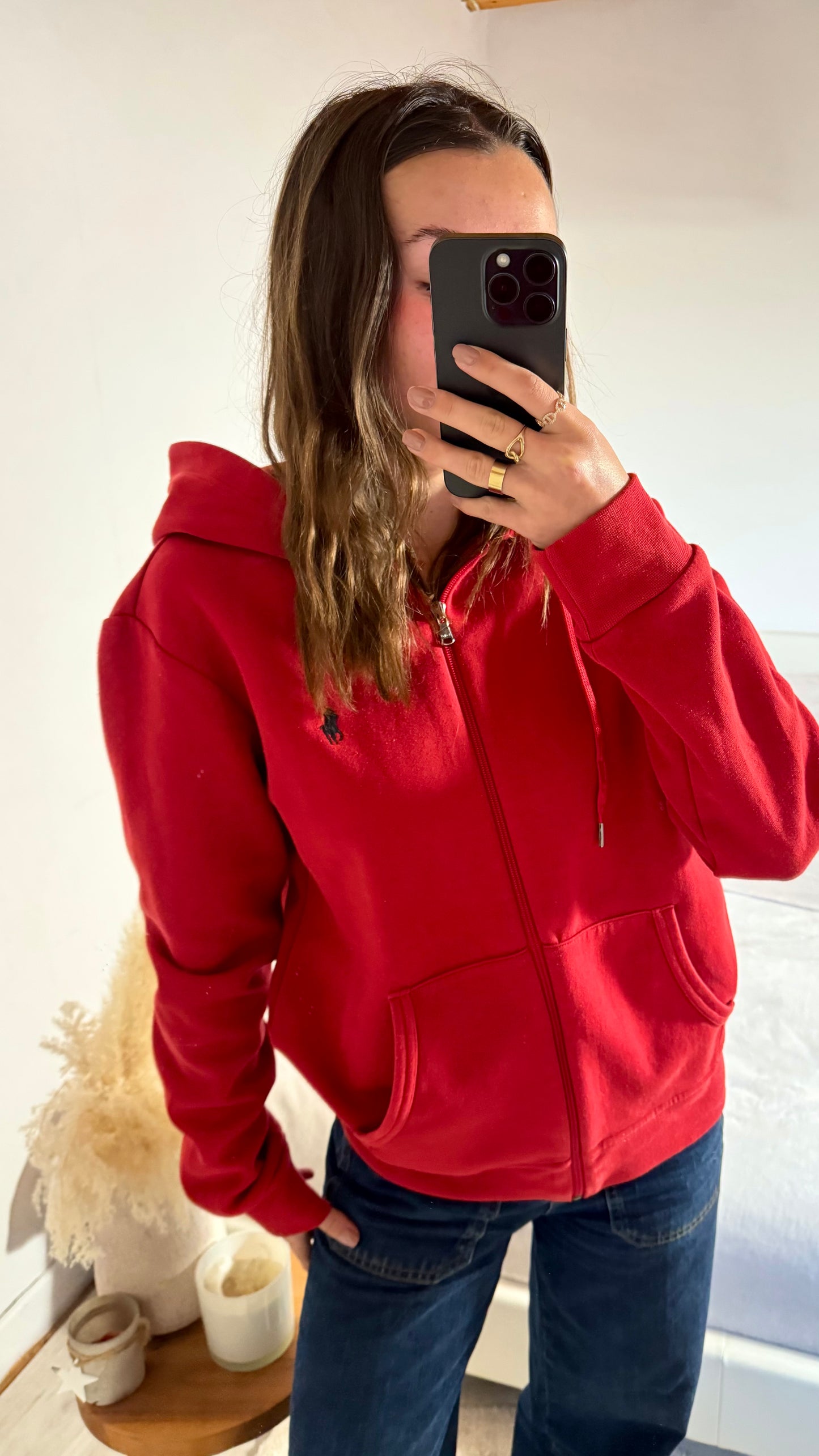 Veste à capuche rouge Ralph Lauren - S homme / M femme