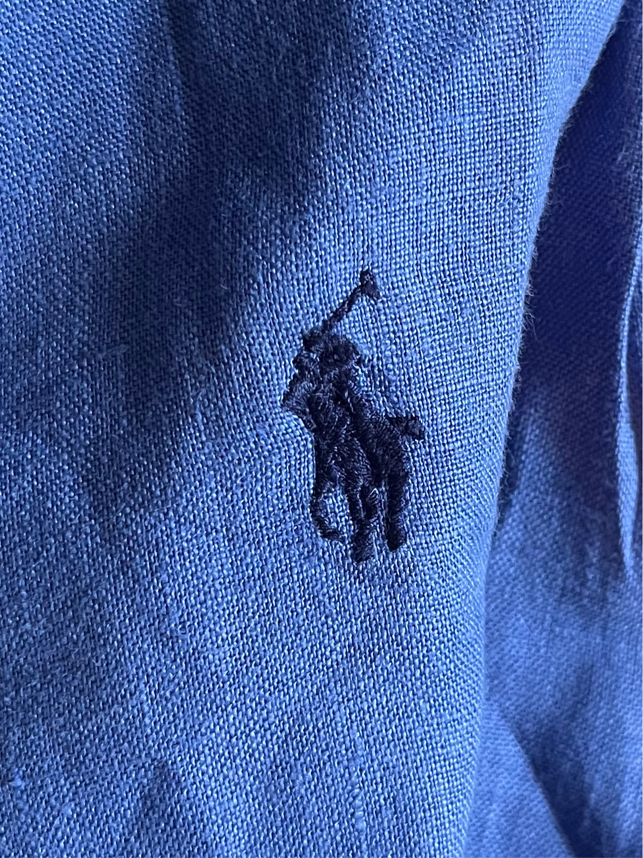 Chemise en lin bleu Ralph Lauren - S.