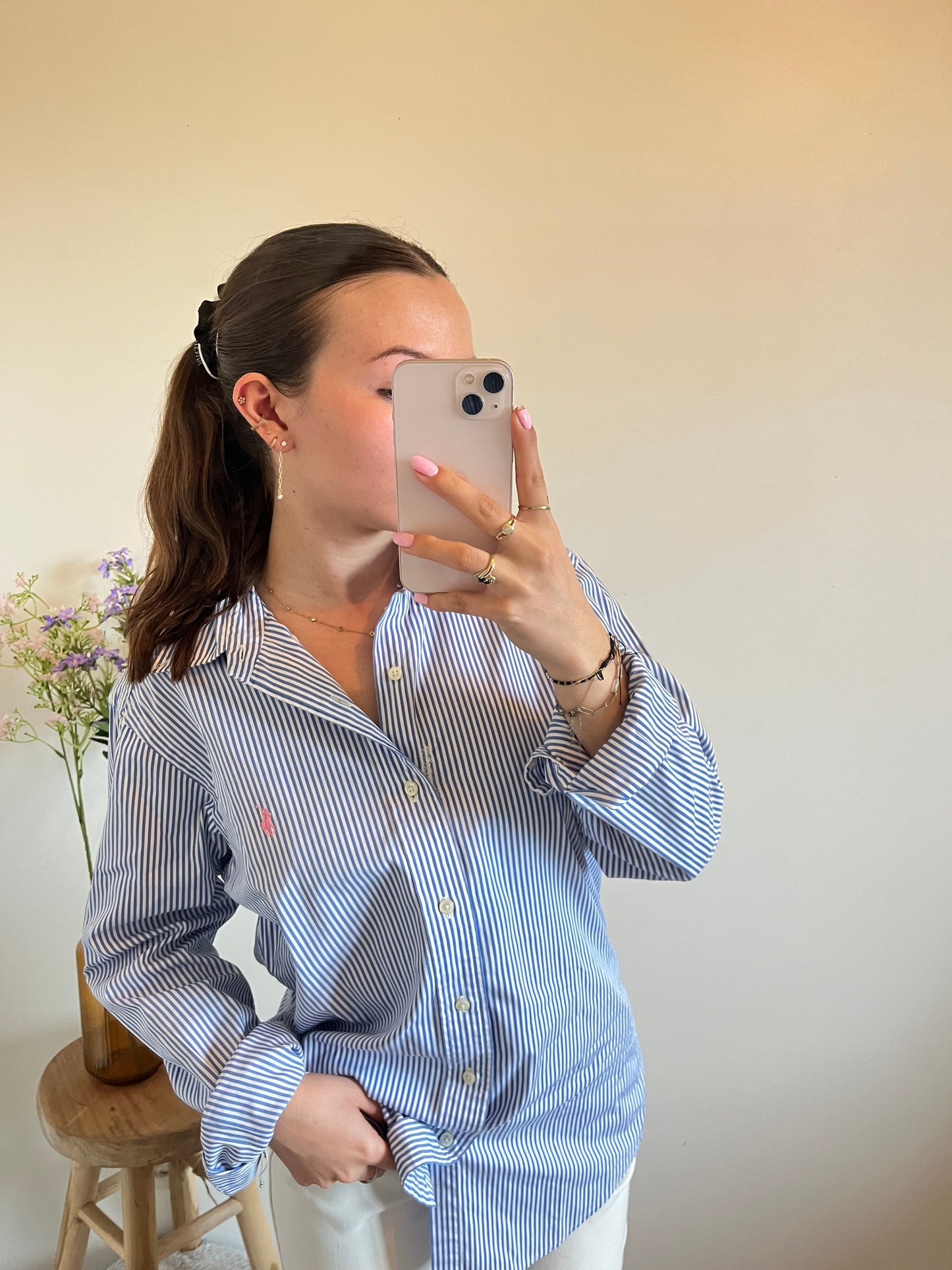 Chemise à rayures bleues Ralph Lauren - M.
