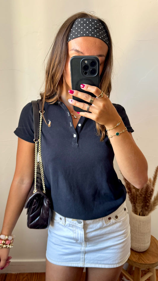 Polo noir Ralph Lauren - XS