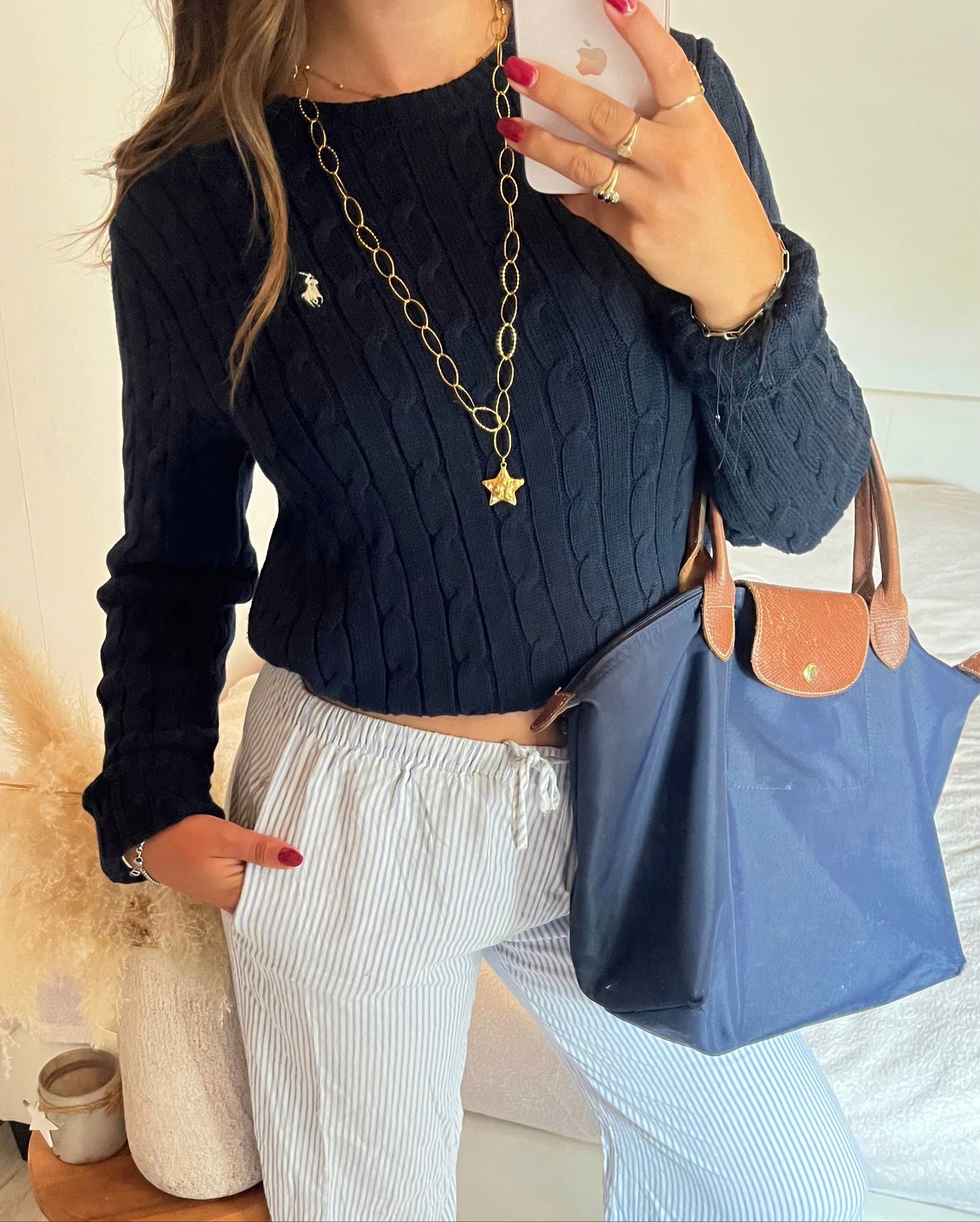 Pull torsadé marine Ralph Lauren - M