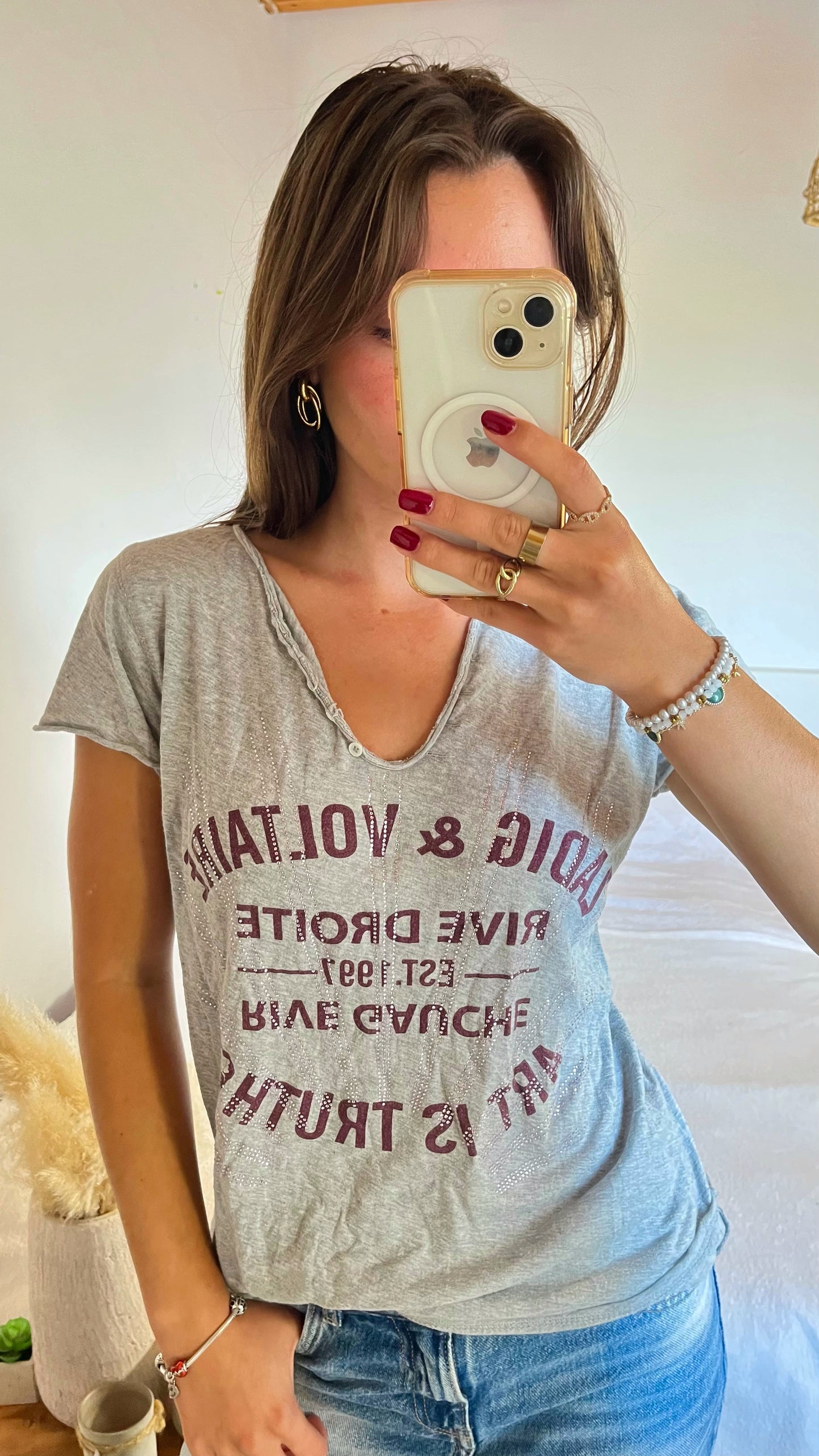 T-shirt Zadig & Voltaire gris - M