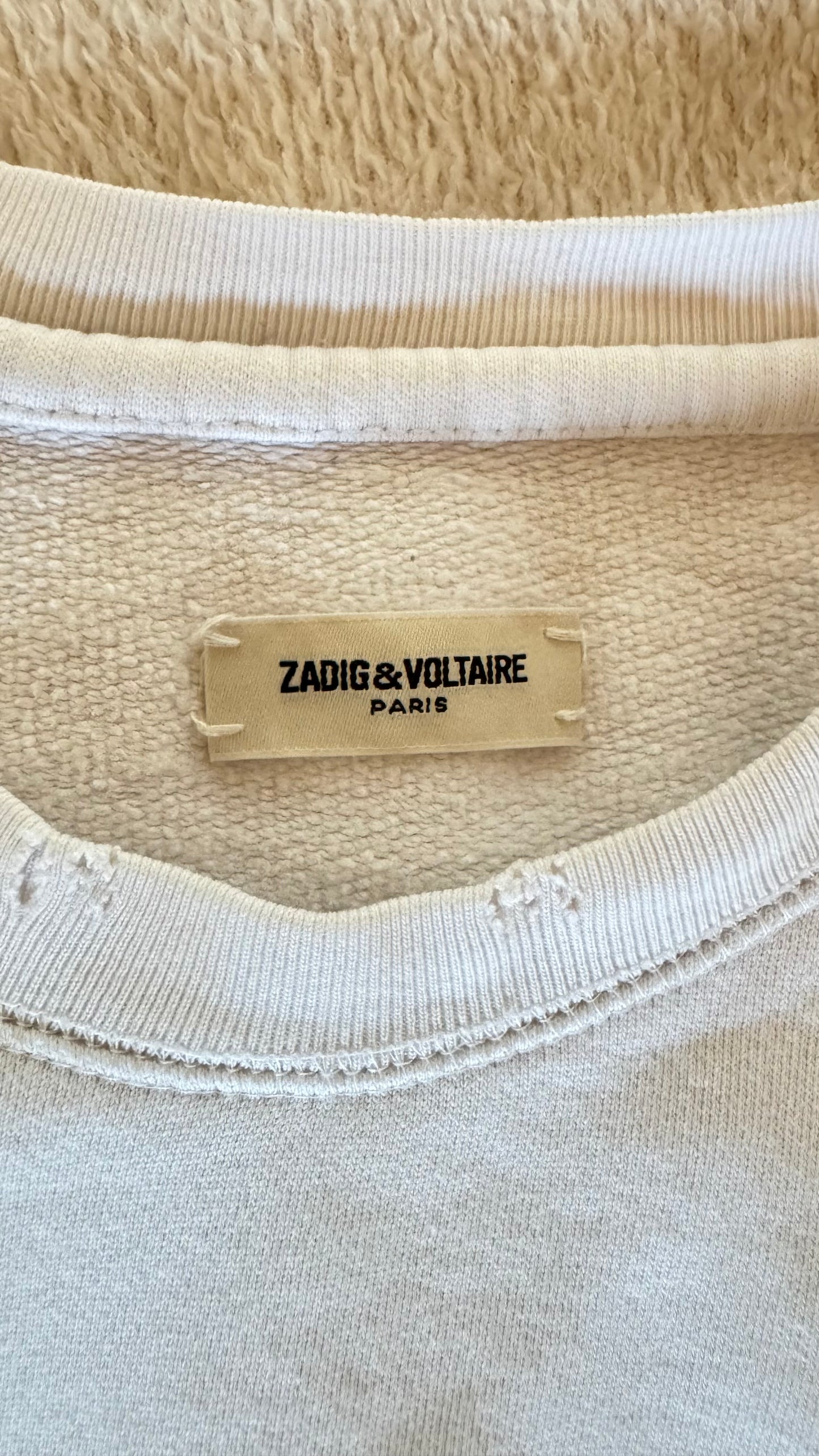 Sweat col rond blanc Zadig & Voltaire - S