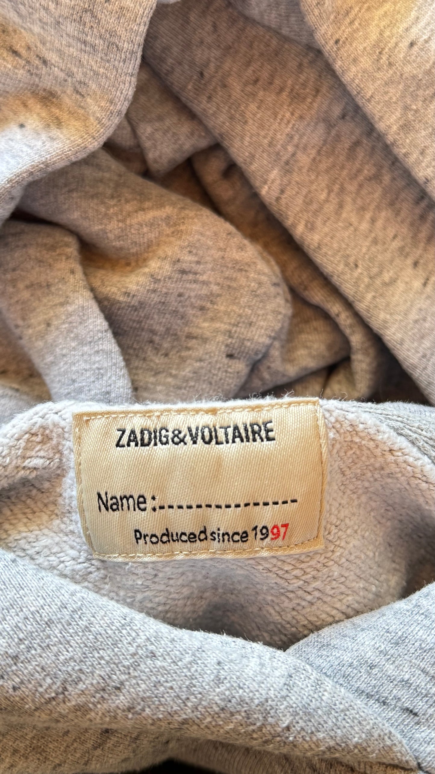 Sweat à capuche gris Zadig & Voltaire - S