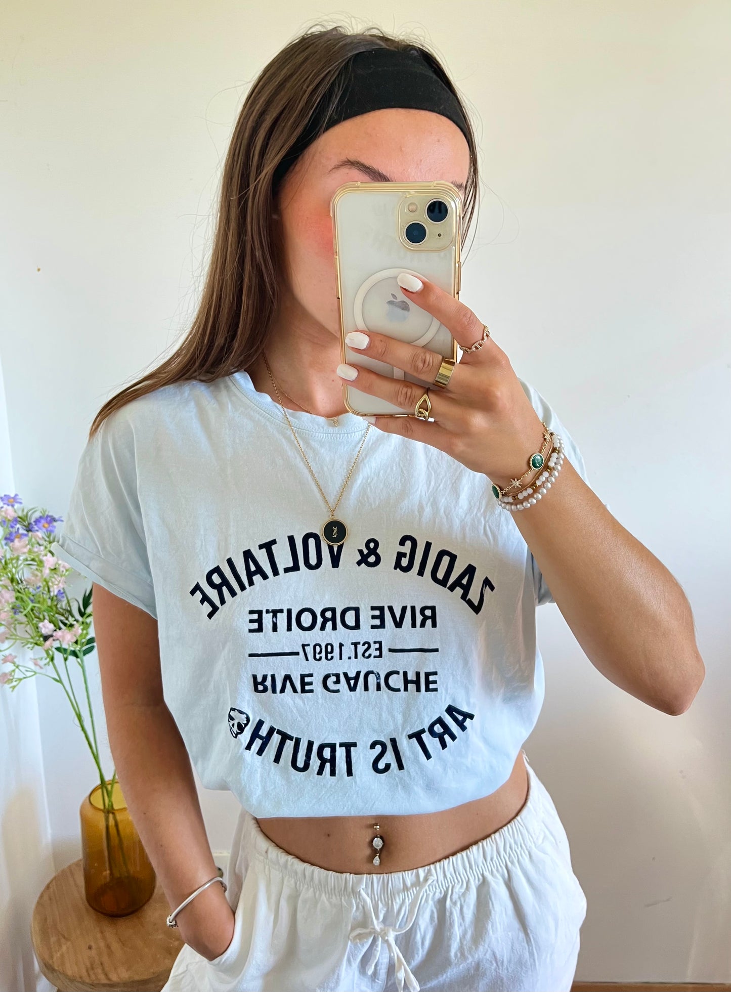 T-shirt bleu ciel Zadig & Voltaire - S