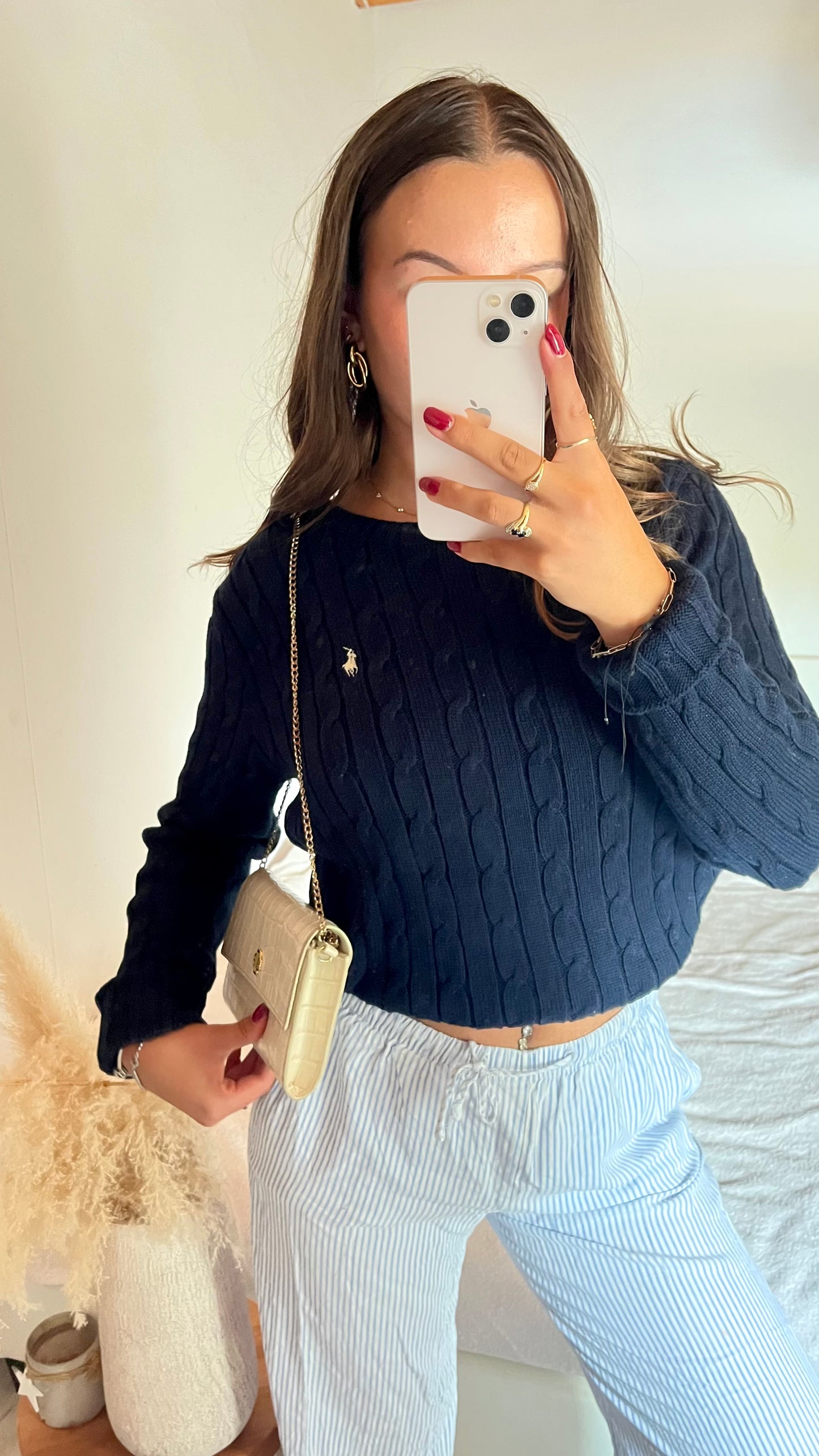 Pull torsadé marine Ralph Lauren - M