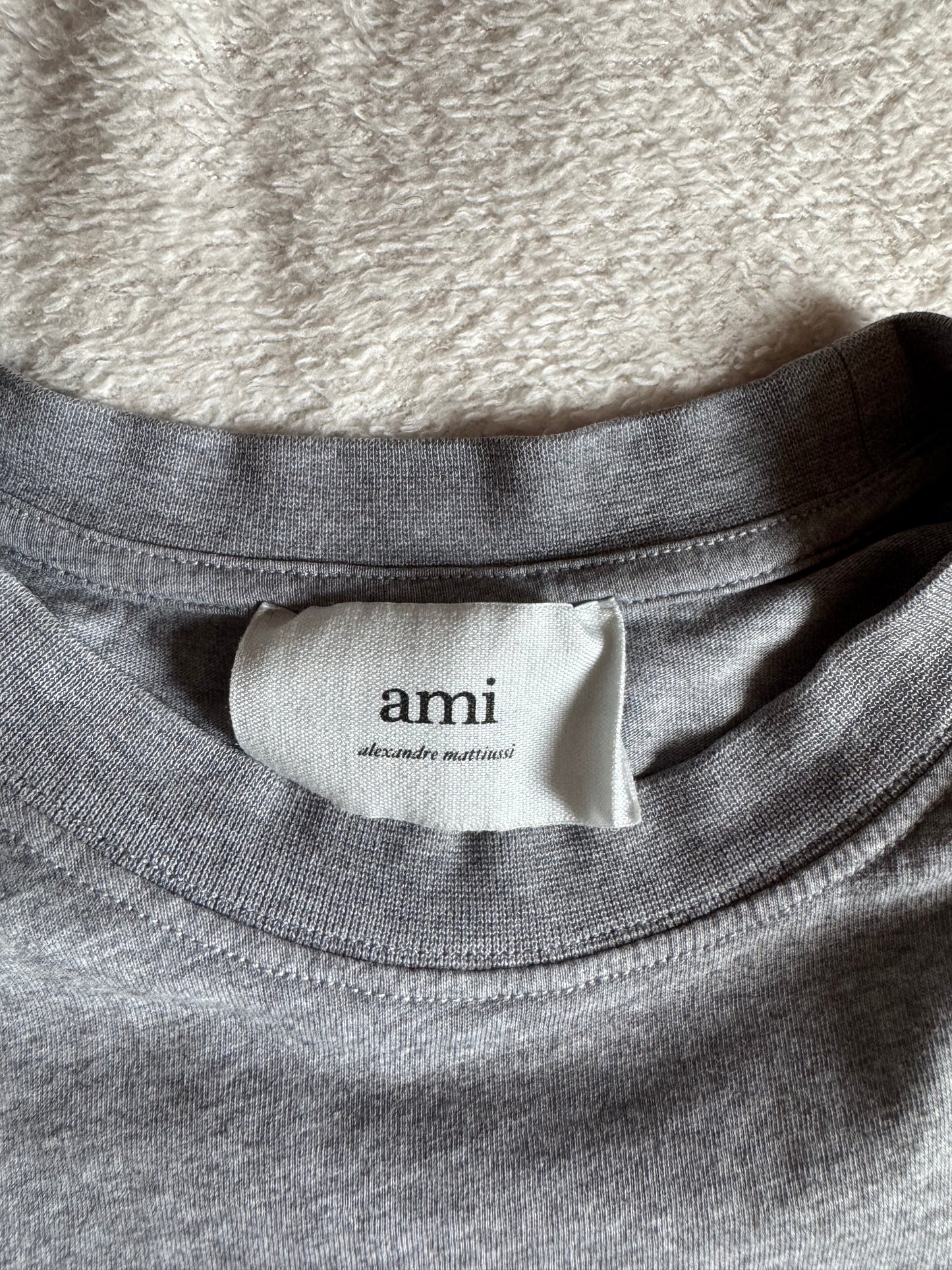 T-shirt gris Ami Paris - XS