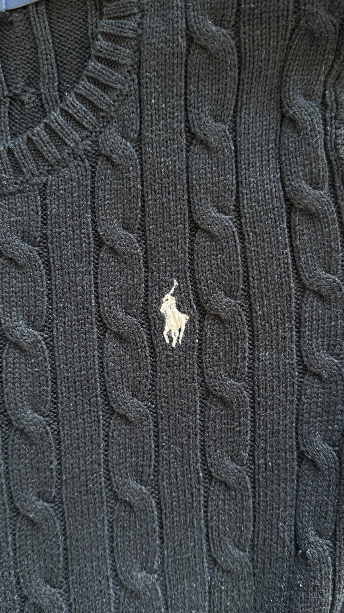 Pull torsadé noir Ralph Lauren - XS