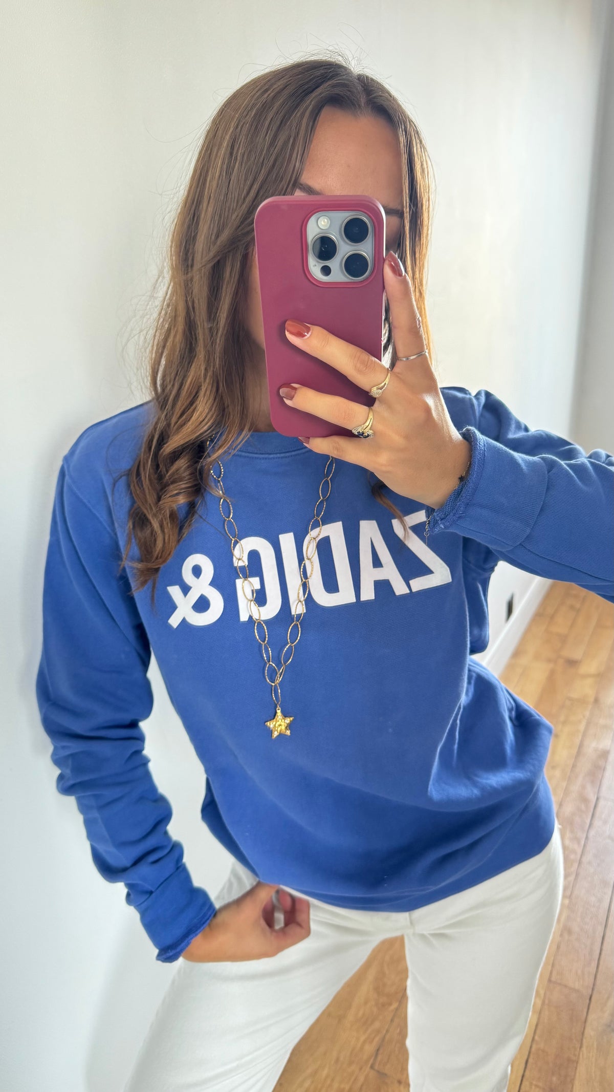 Sweat col rond bleu Zadig & Voltaire - M