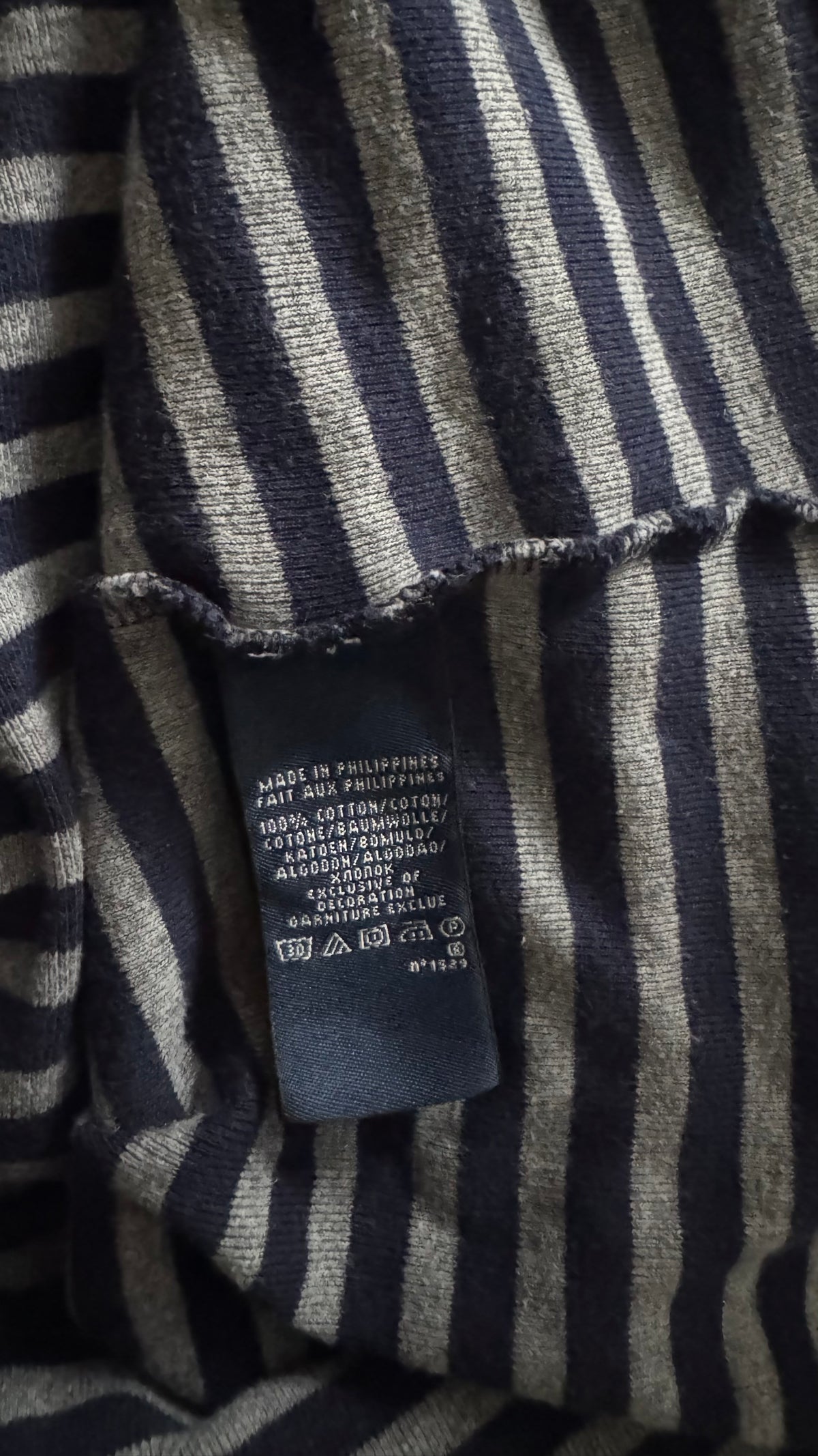 Pull col rond rayé gris Ralph Lauren - L
