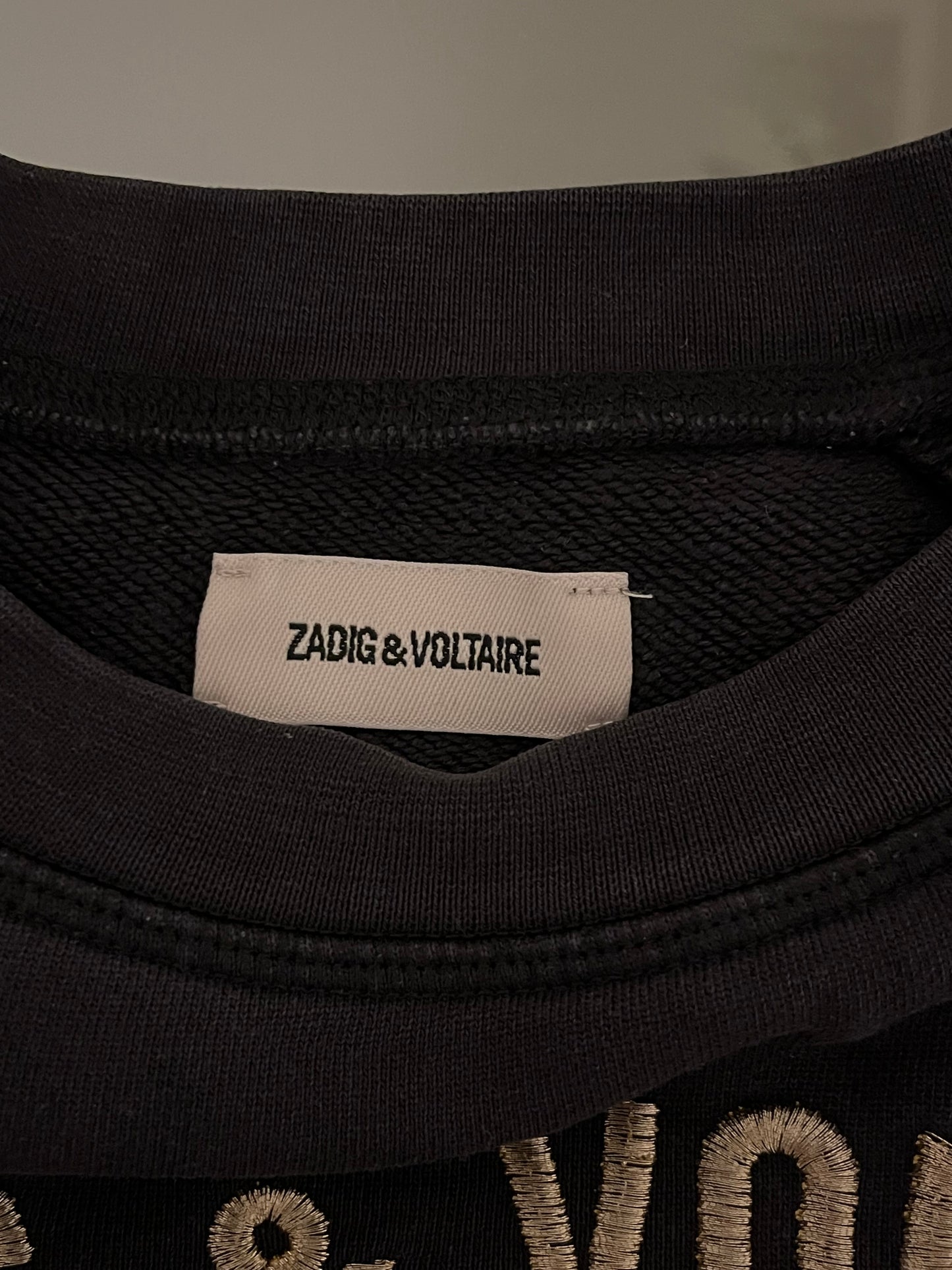 Pull col rond noir Zadig & Voltaire - S