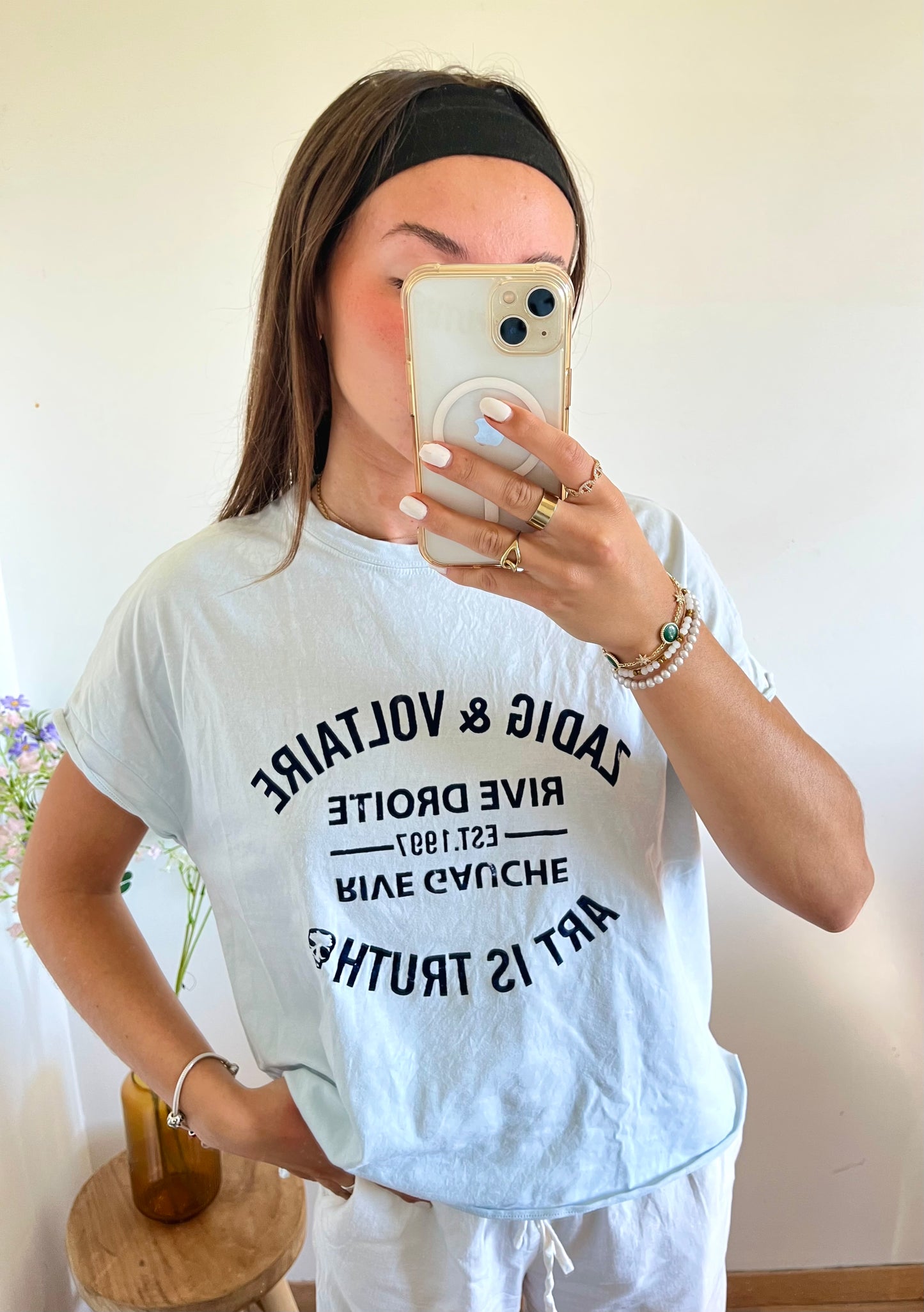 T-shirt bleu ciel Zadig & Voltaire - S