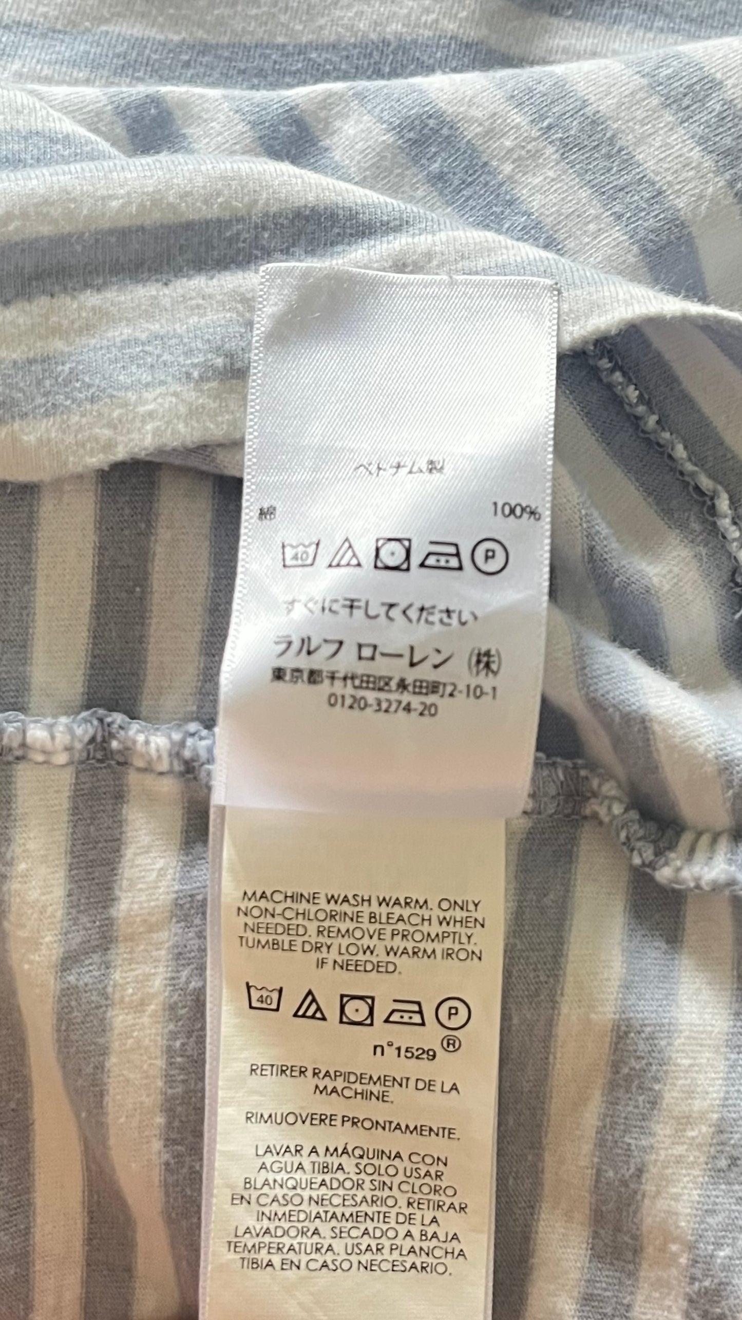 T-shirt marinière Ralph Lauren - XL femme / L homme