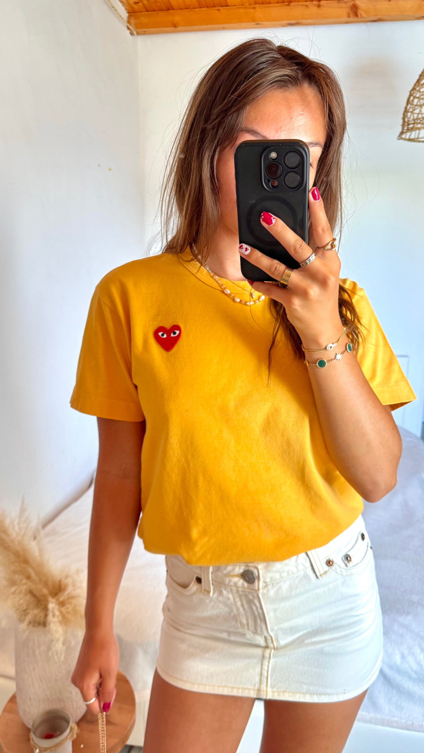 T-shirt jaune Comme des garçons - S