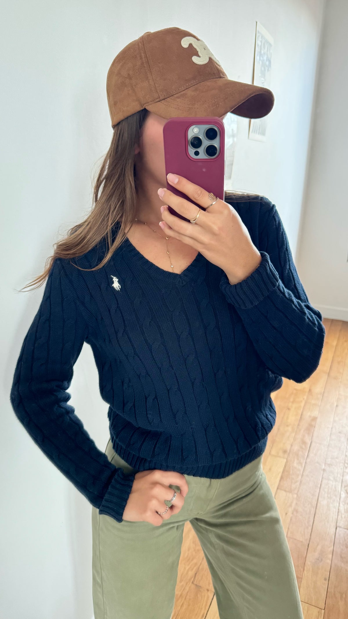 Pull torsadé marine Ralph Lauren - S
