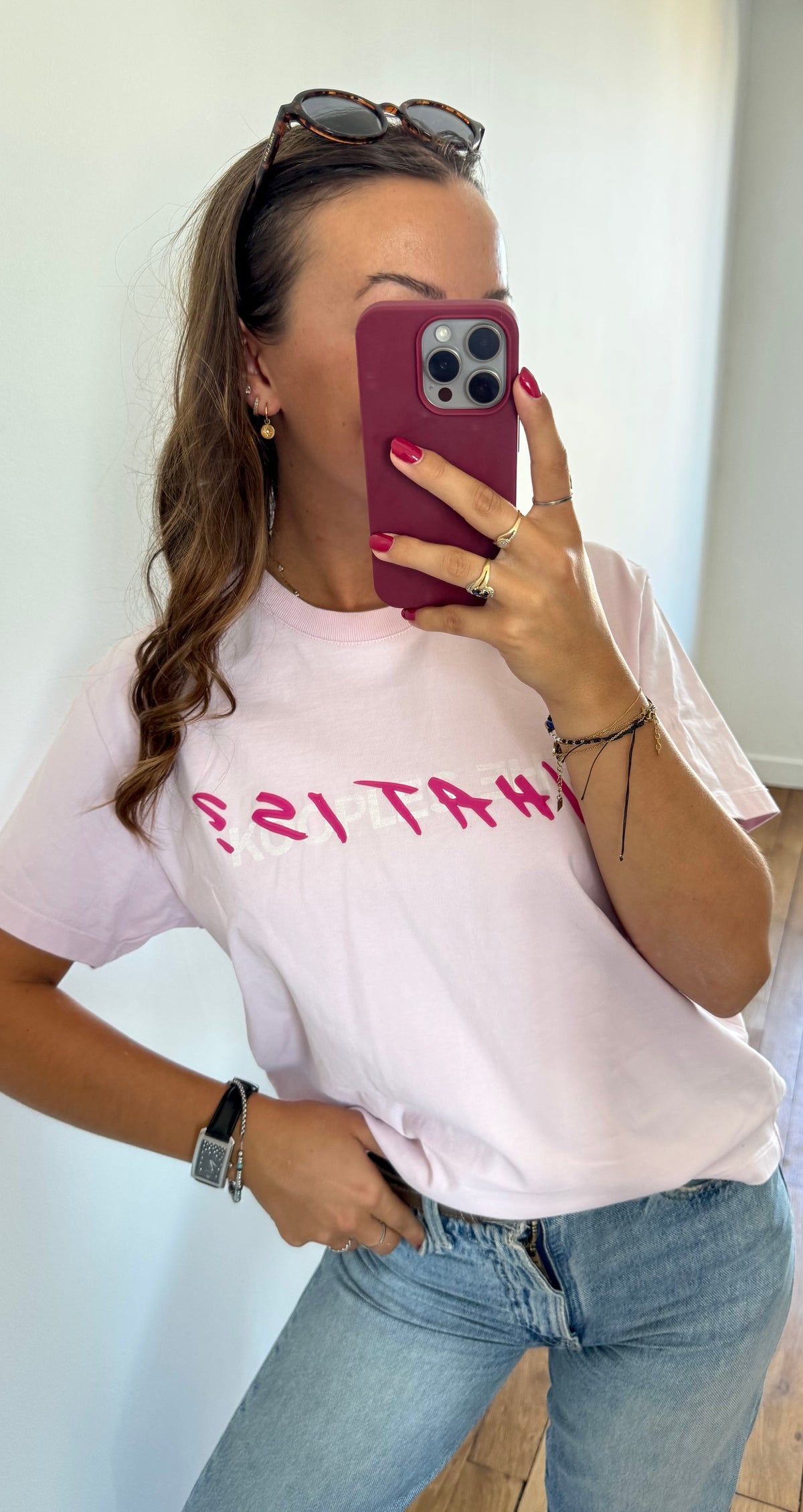 T-shirt rose pastel The Kooples - M
