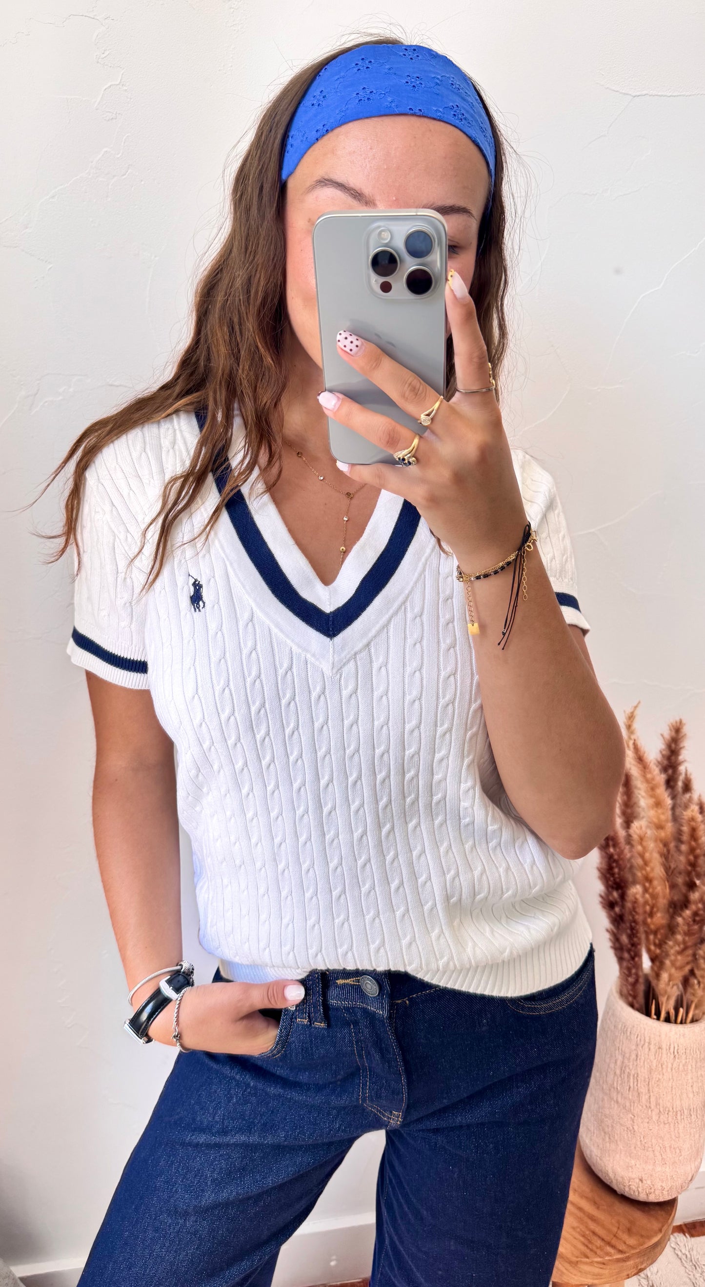 T-shirt torsadé old money Ralph Lauren - M
